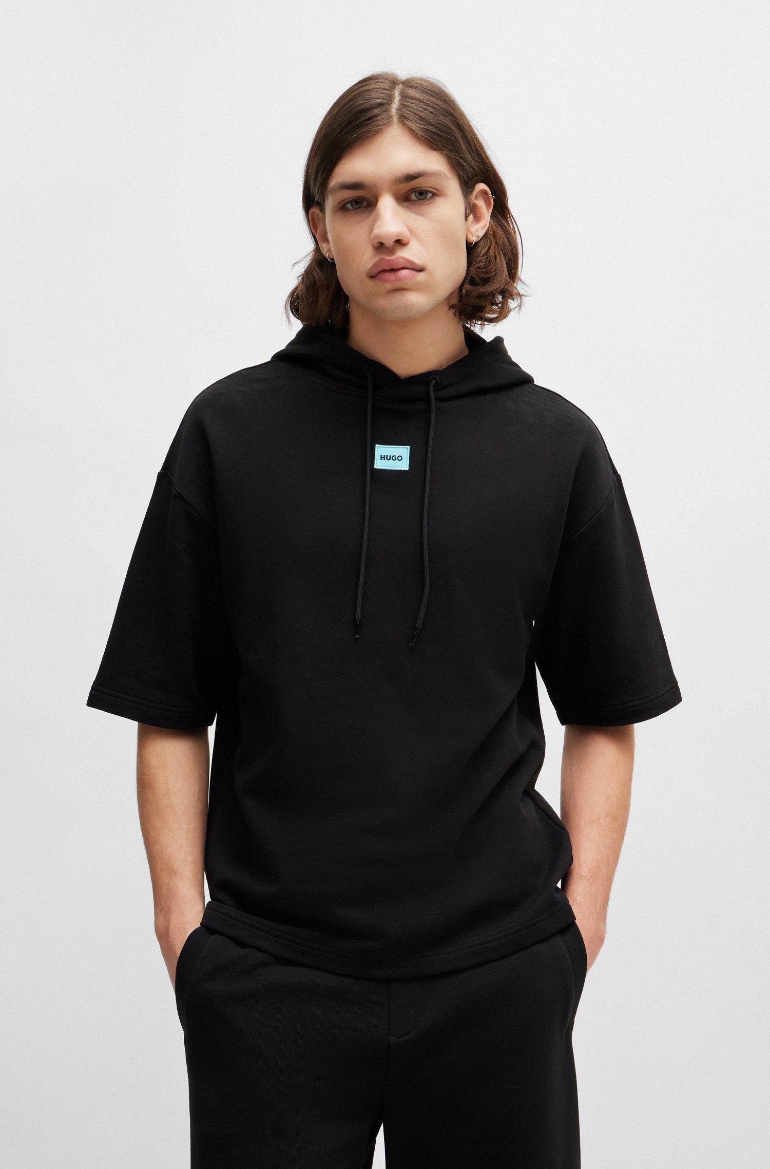 Short sleeve cotton hoodie hotsell
