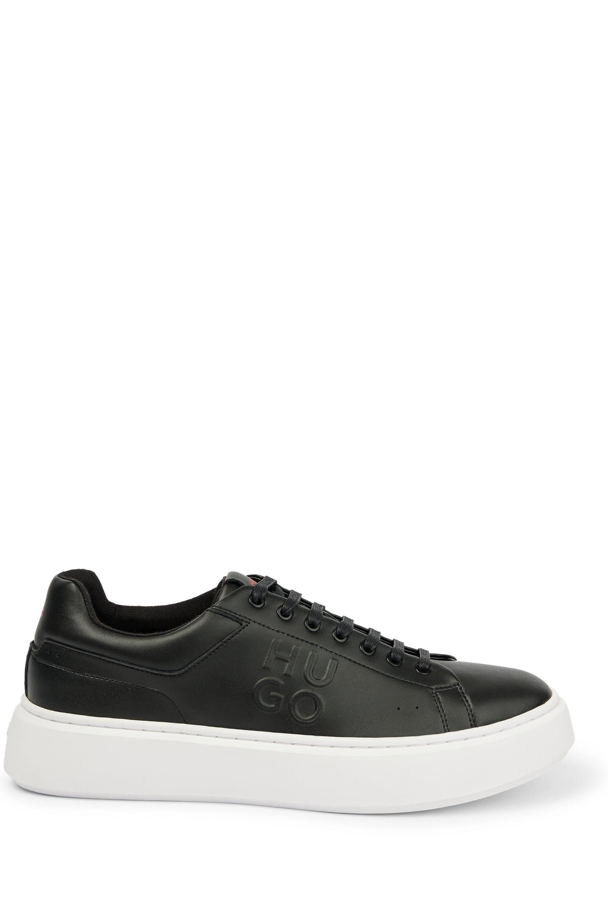 BOSS by HUGO BOSS Low-top Trainers With Debossed Stacked Logo in Black ...