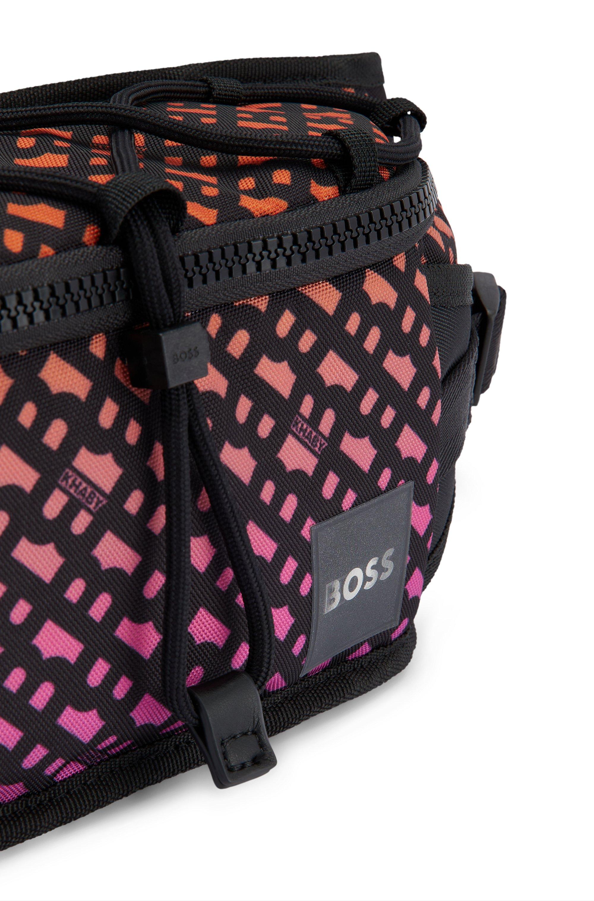 Hugo Boss Men's Boss & Nba Envelope Bag In Recycled Fabric With  Collaborative Branding In Nba Generic