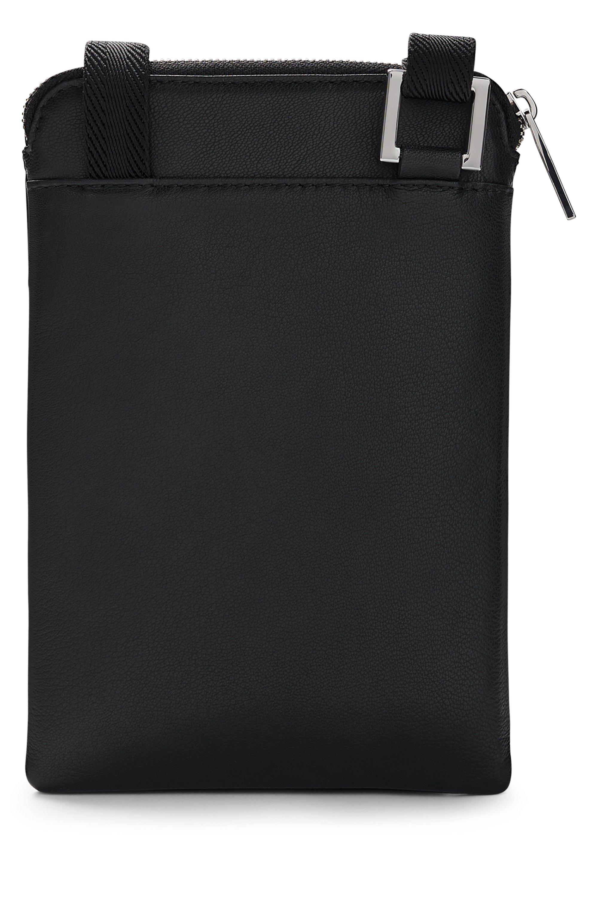 BOSS by HUGO BOSS Grained-leather Phone Holder With Embossed Logo in Black  for Men | Lyst