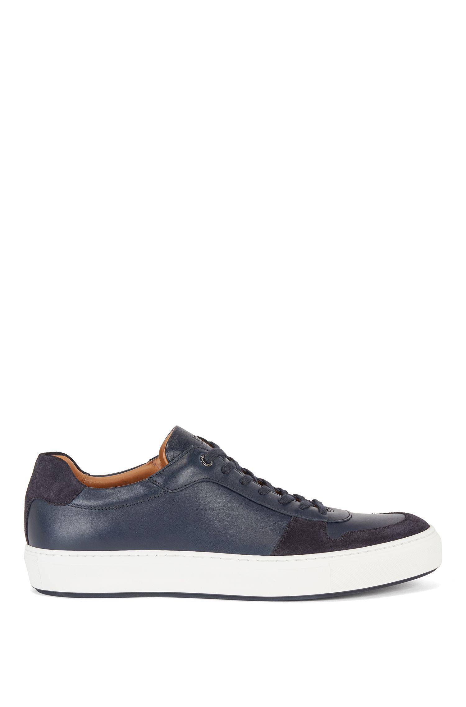 BOSS by Hugo Boss Rubber Cupsole Trainers In Nappa Leather And Suede in ...