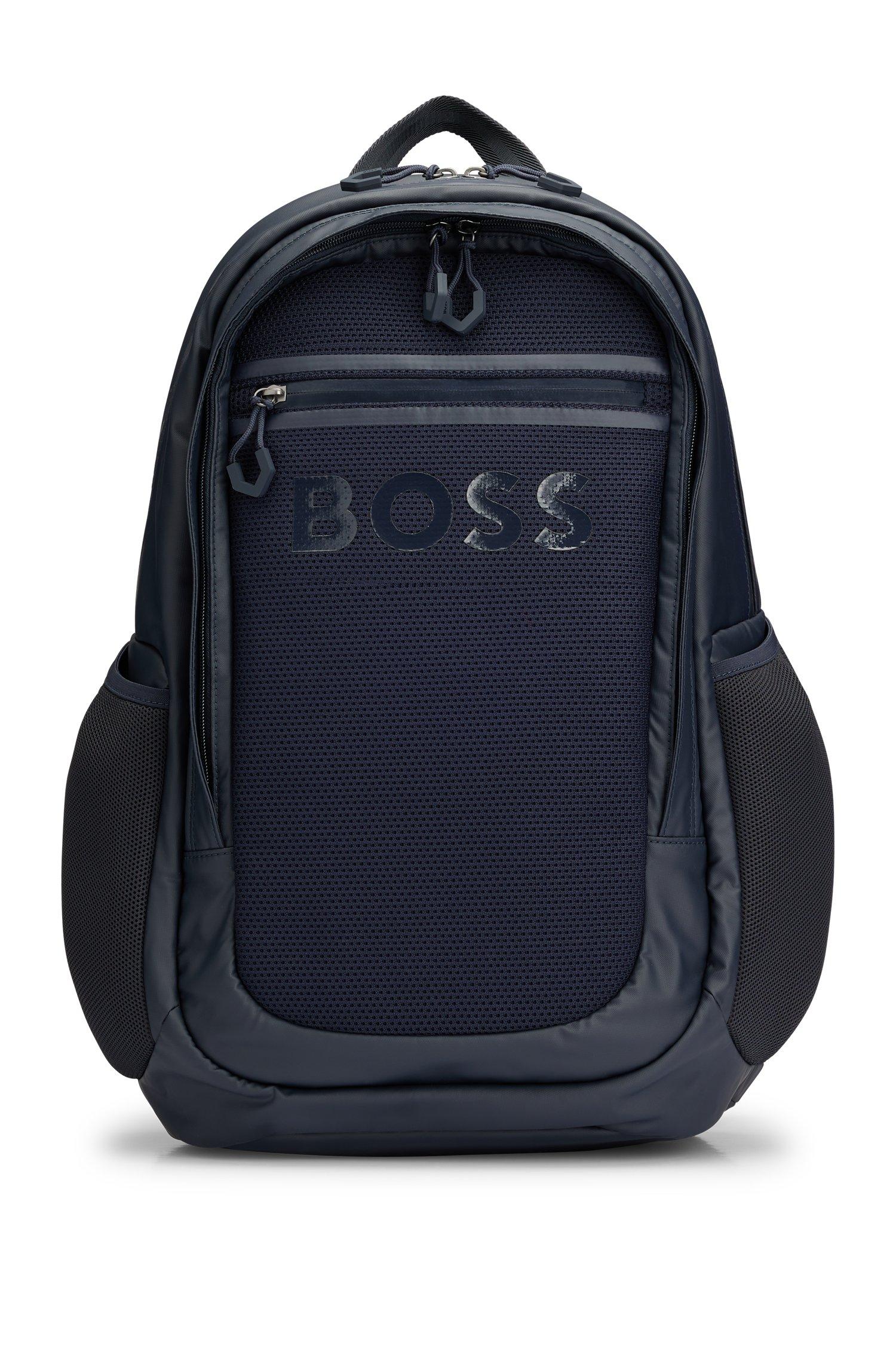 BOSS by HUGO BOSS Mixed-structure Backpack With Raised Logo in Blue for ...