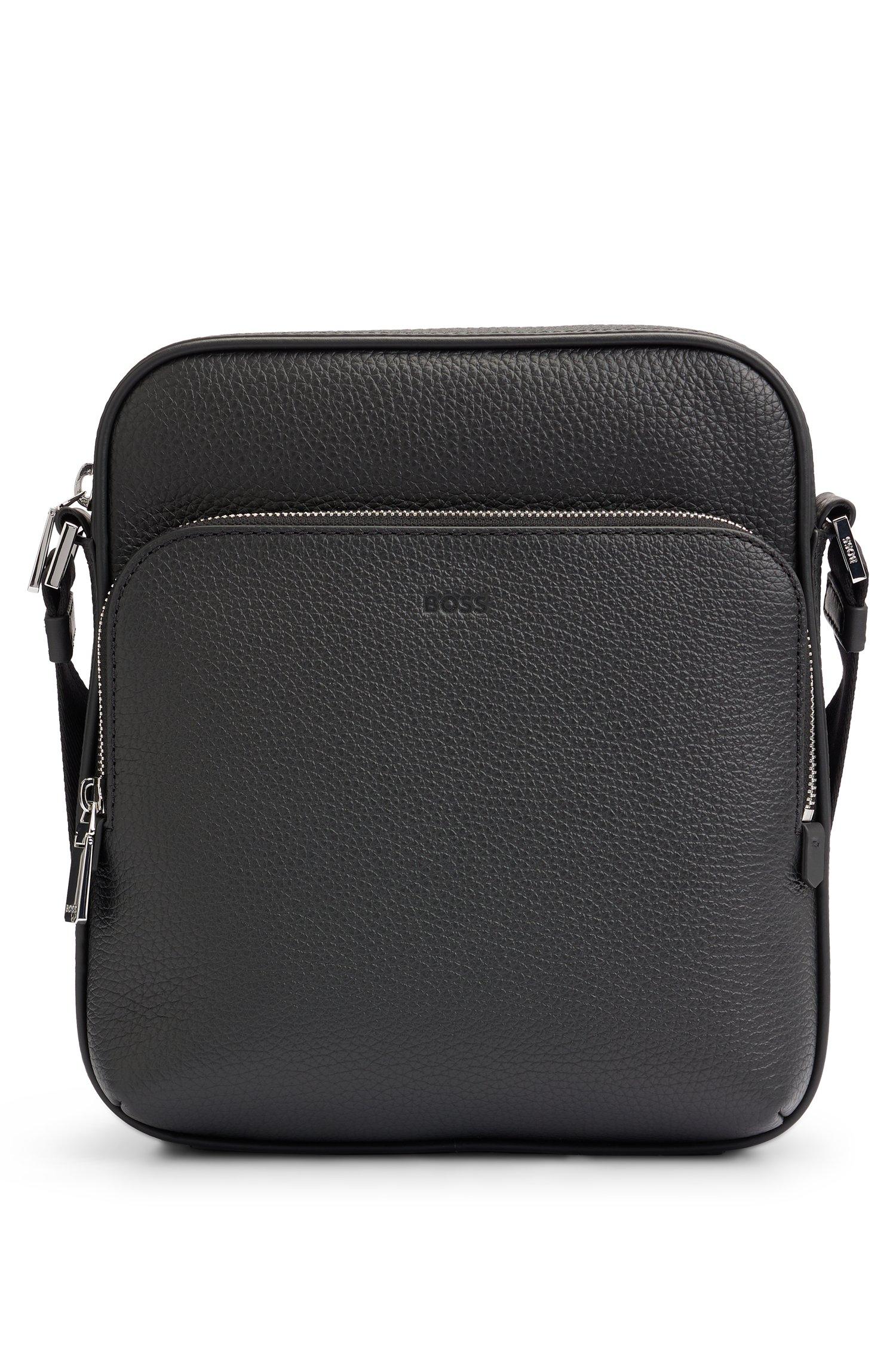 BOSS Reporter Bag In Italian Leather With Emed Logo in Black for Men ...