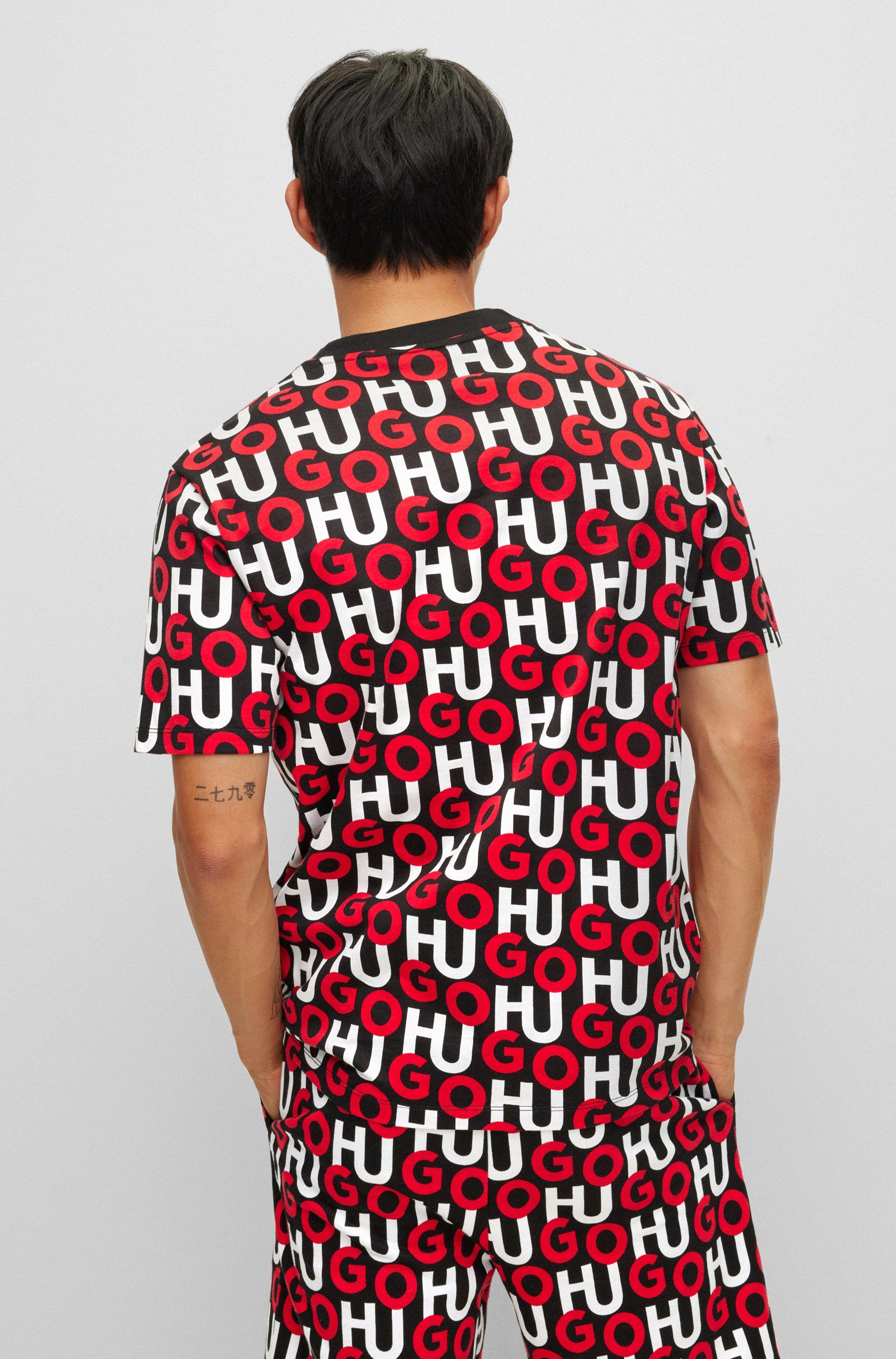 BOSS by HUGO BOSS Organic cotton T shirt With All over Stacked