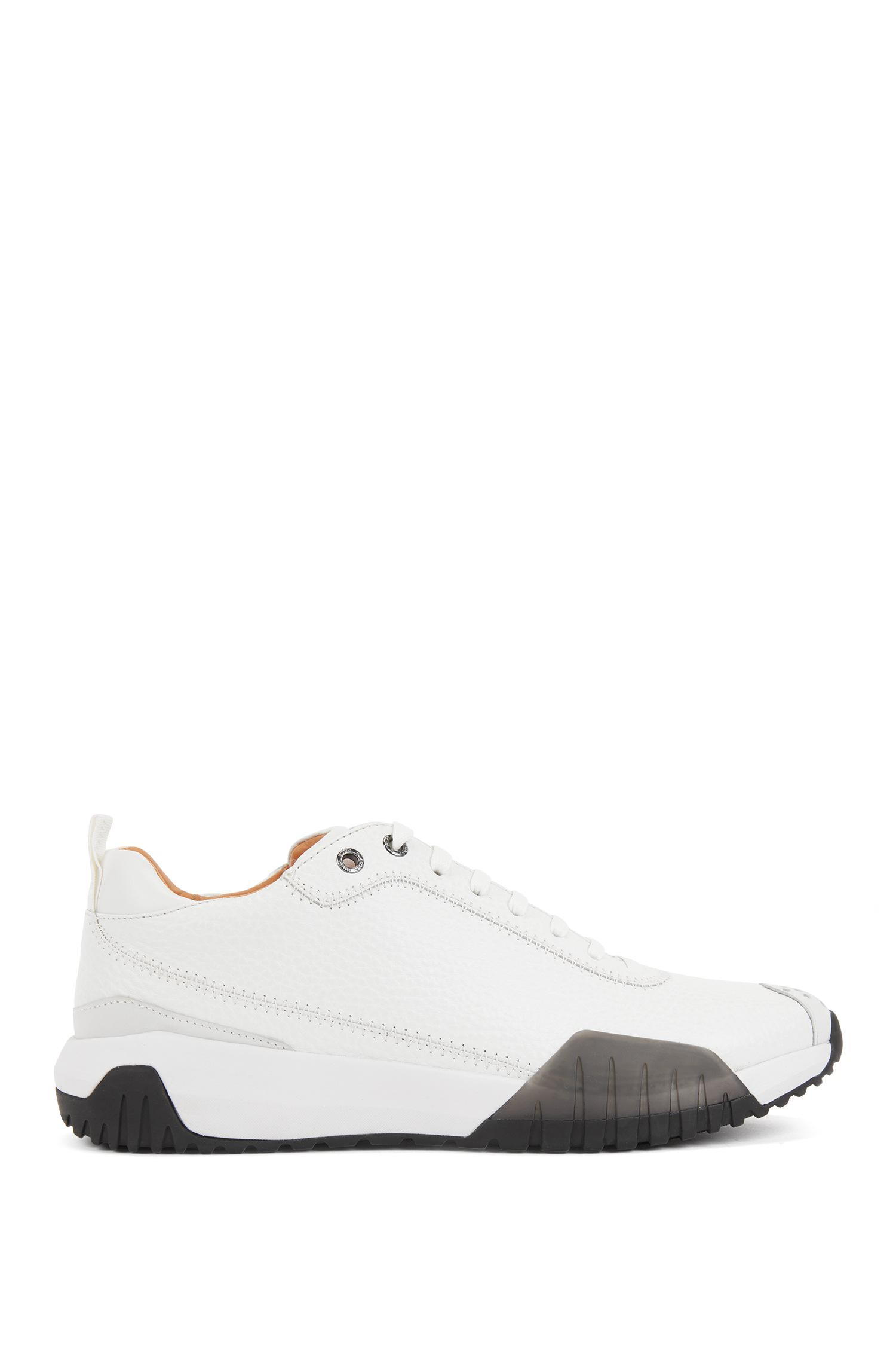 hugo boss white leather sneakers