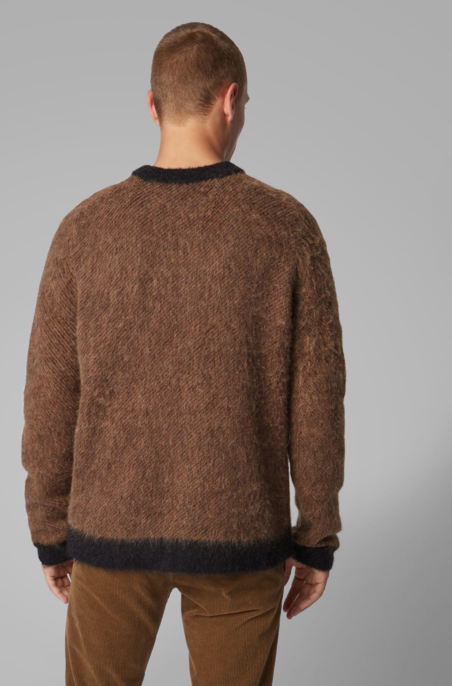 BOSS by Hugo Boss Wool Relaxedfit Knitted Sweater With Checked