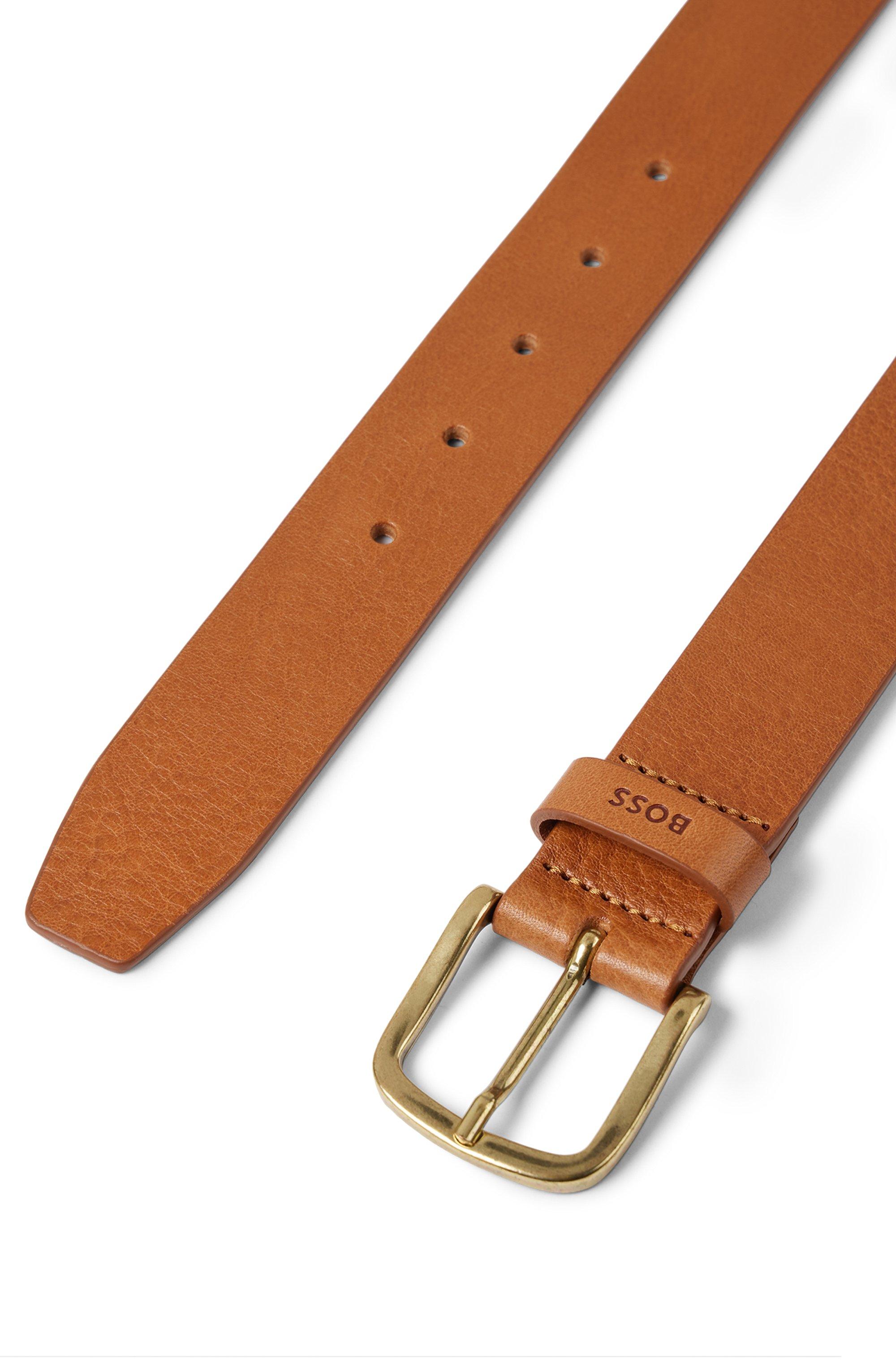 BOSS by HUGO BOSS Italian-leather Belt With Branded Keeper in Brown for Men  | Lyst