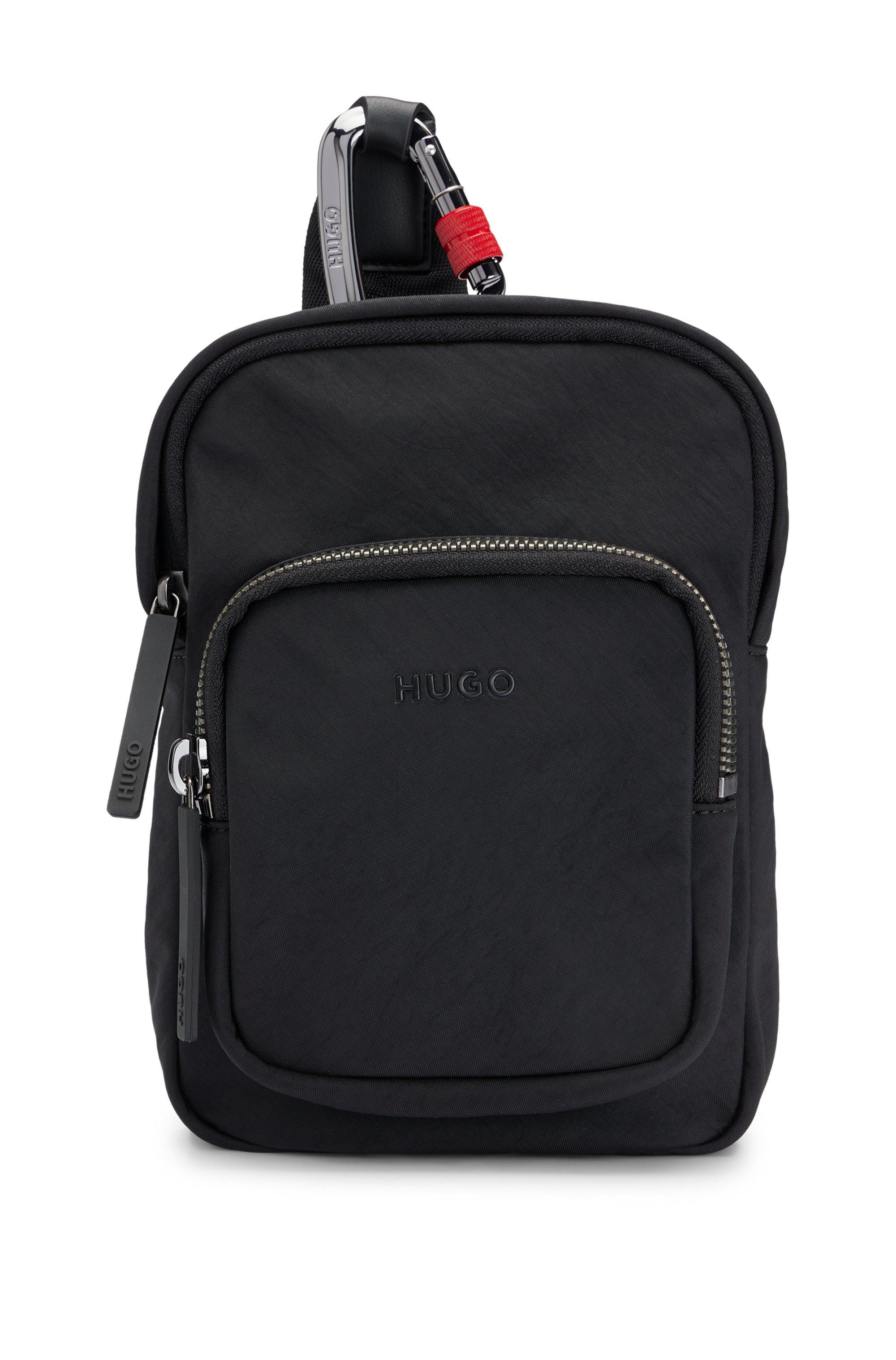 HUGO Reporter Bag With Carabiner Hook And Branded Strap in Black for Men |  Lyst
