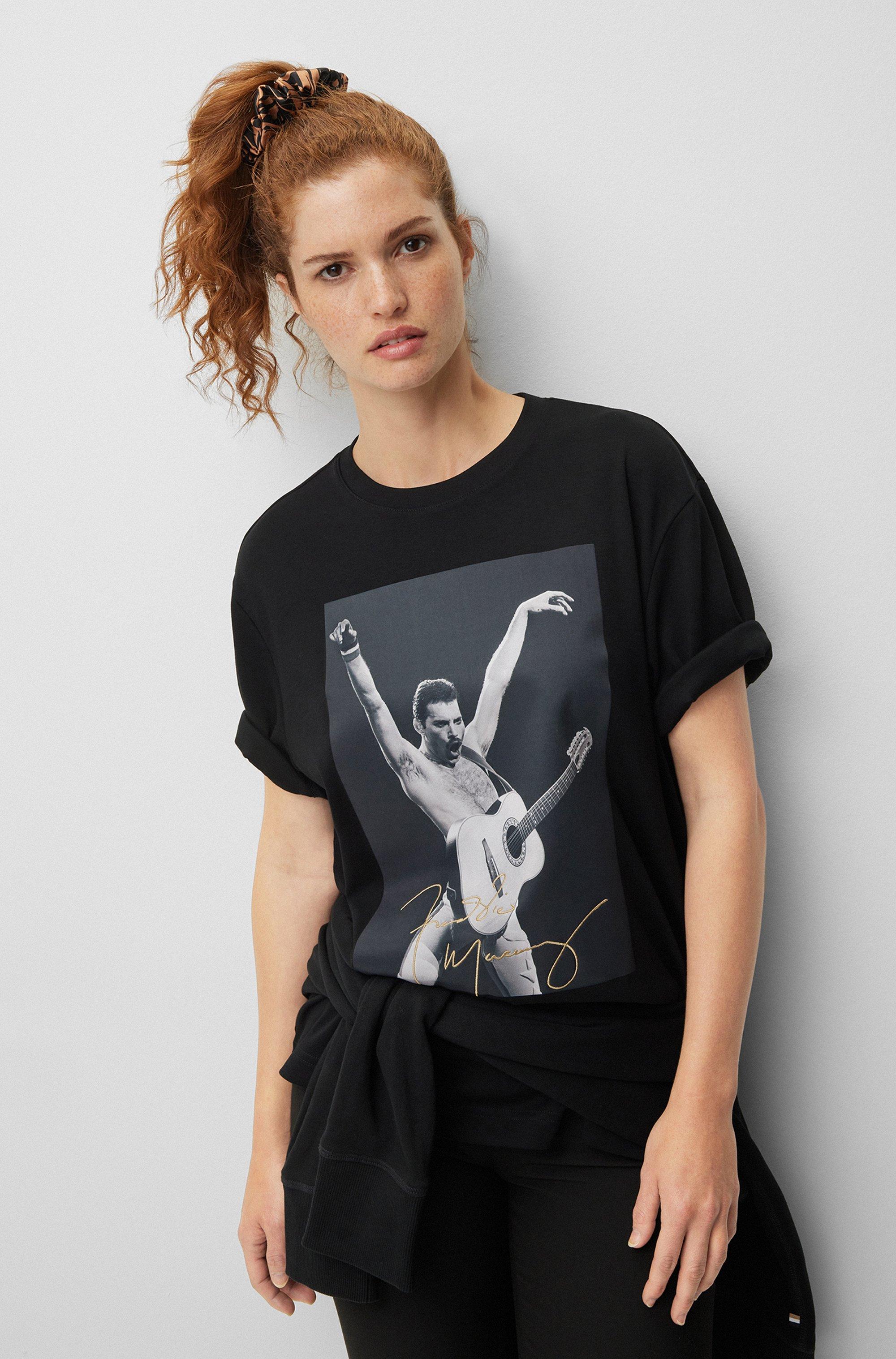 BOSS by HUGO BOSS Interlock-cotton T-shirt With Exclusive Artwork- Black  Men's T-shirts Size Xl for Men | Lyst