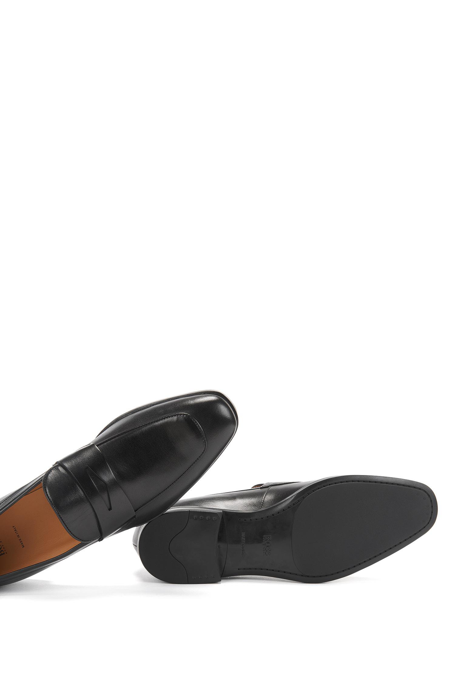 BOSS by Hugo Boss Kensington Leather Penny Loafers in Black for Men - Lyst