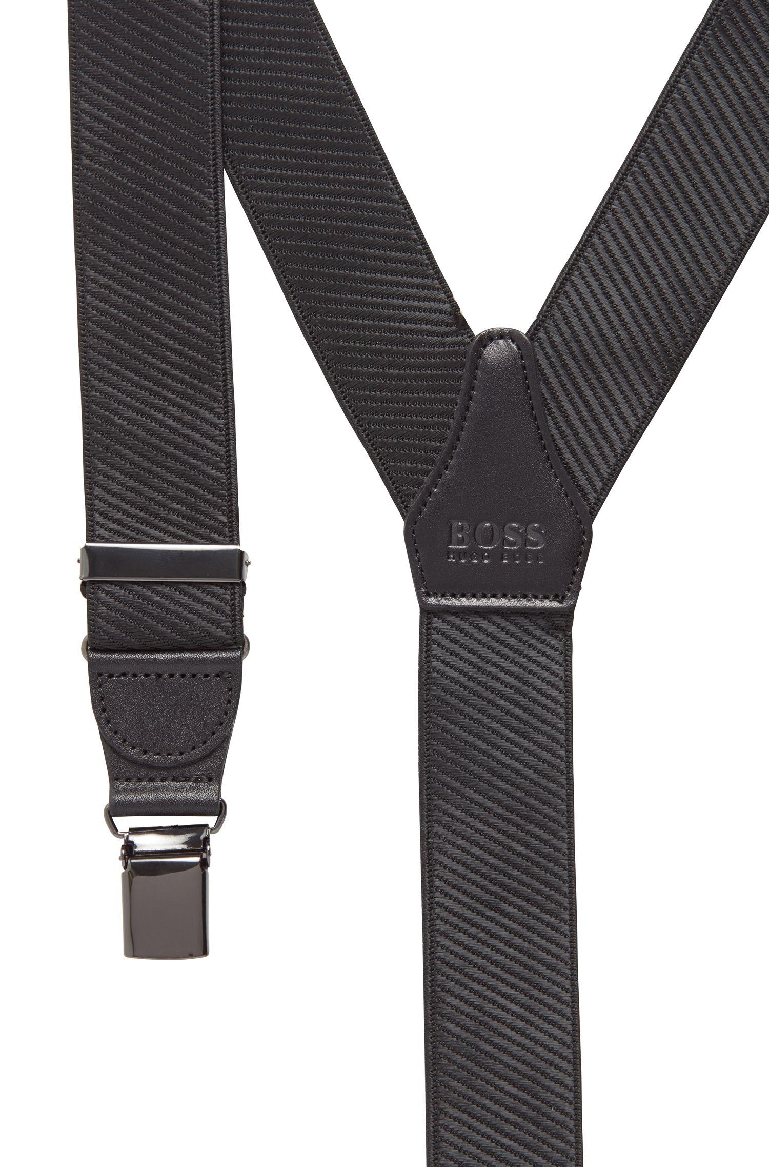BOSS by Hugo Boss Synthetic Elasticated Suspenders With Leather Trims in  Black for Men - Lyst