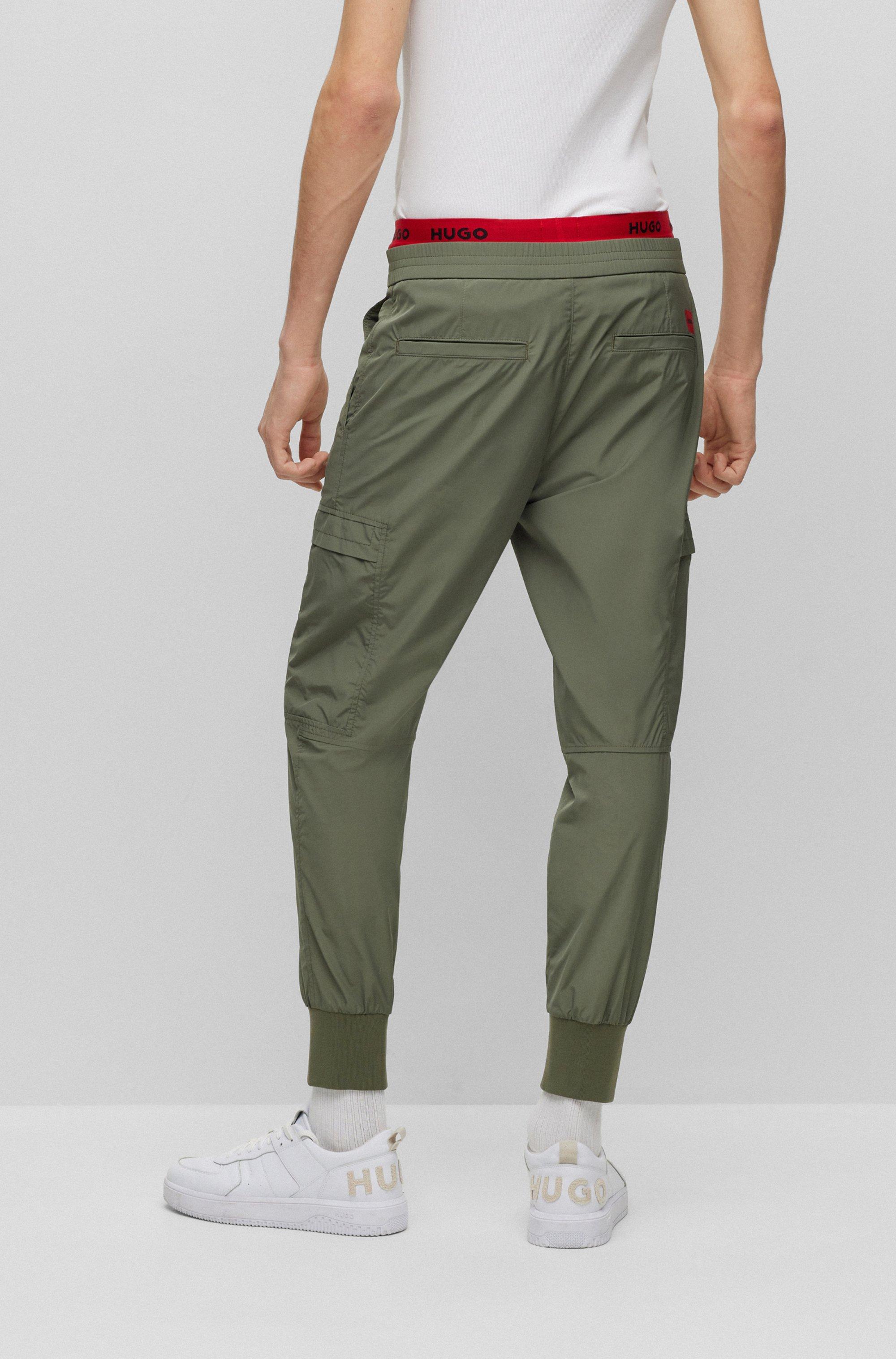 HUGO BOSS Slim-fit Cuffed Trousers With Red Label in for Men | Lyst