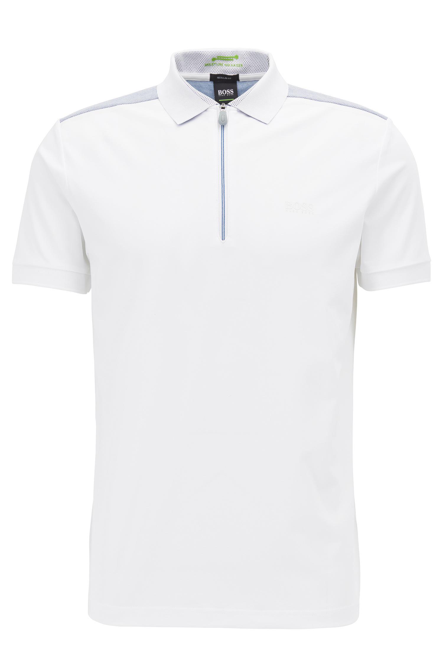 hugo boss zipper polo