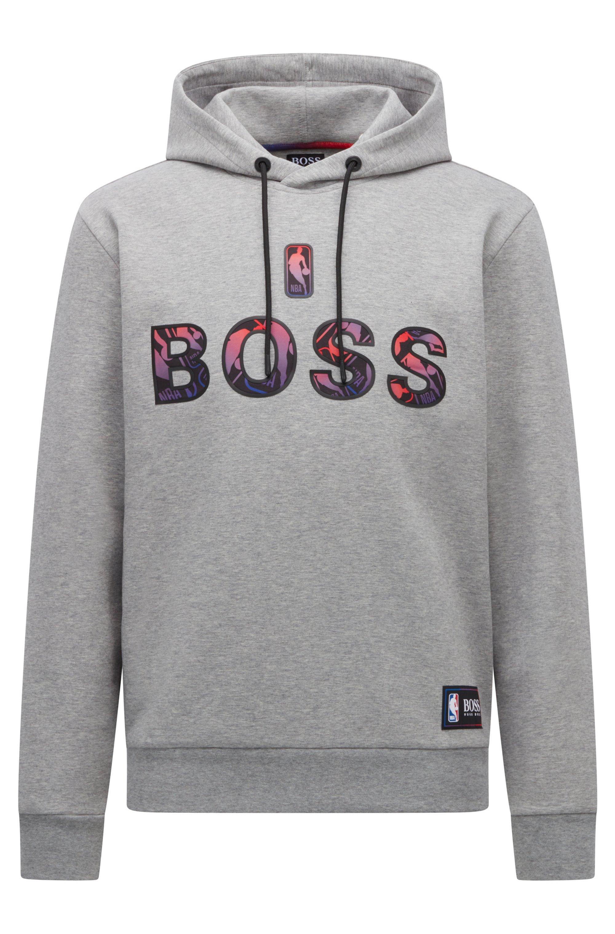 Sudadera con capucha BOSS x NBA en mezcla de algodón con detalle colorido  de la marca BOSS by HUGO BOSS de hombre de color Negro | Lyst