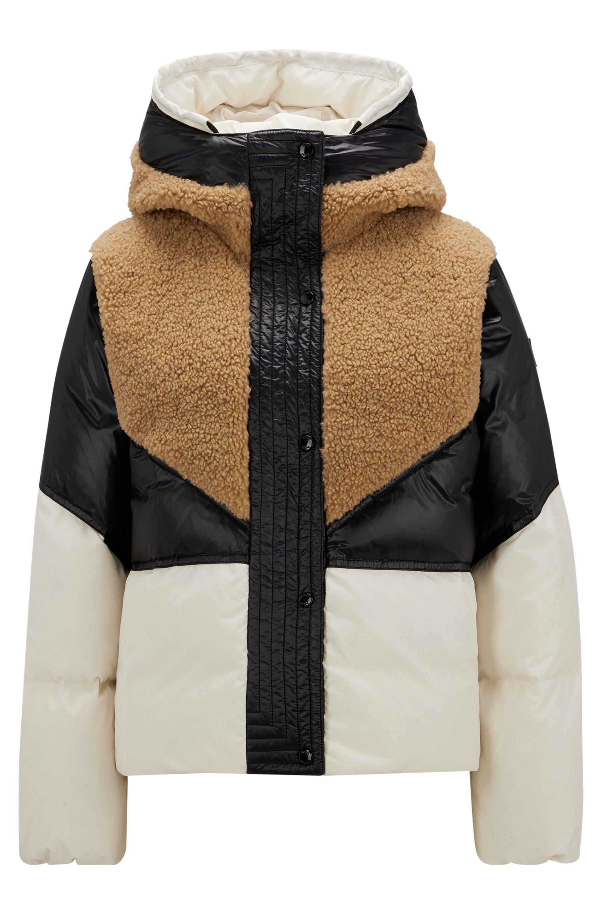 Color Block Mixed Media Puffer Jacket Kenneth Cole Men's Color