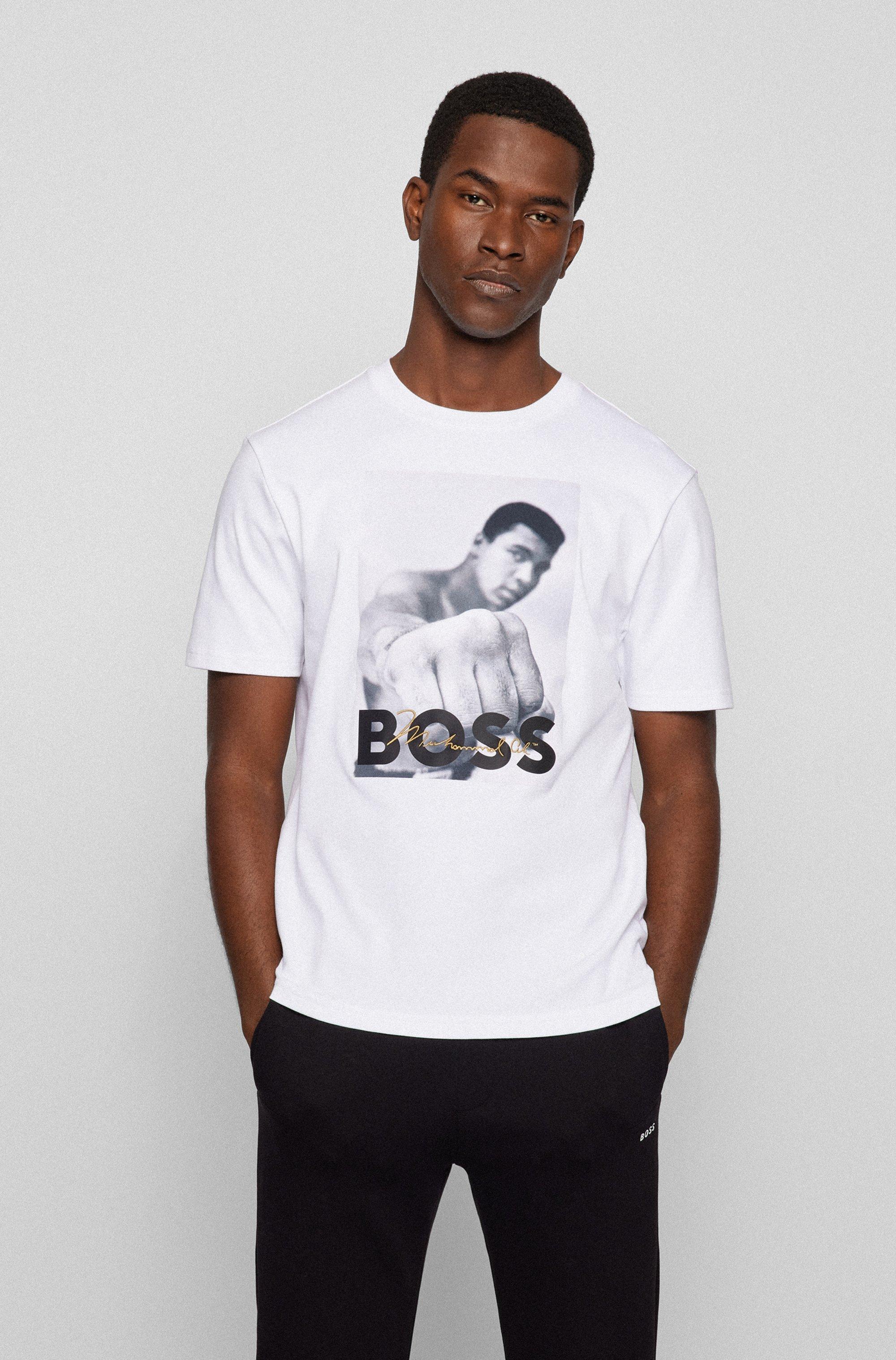 BOSS by HUGO BOSS Interlock-cotton T-shirt With Muhammad Ali Graphic in  White for Men | Lyst