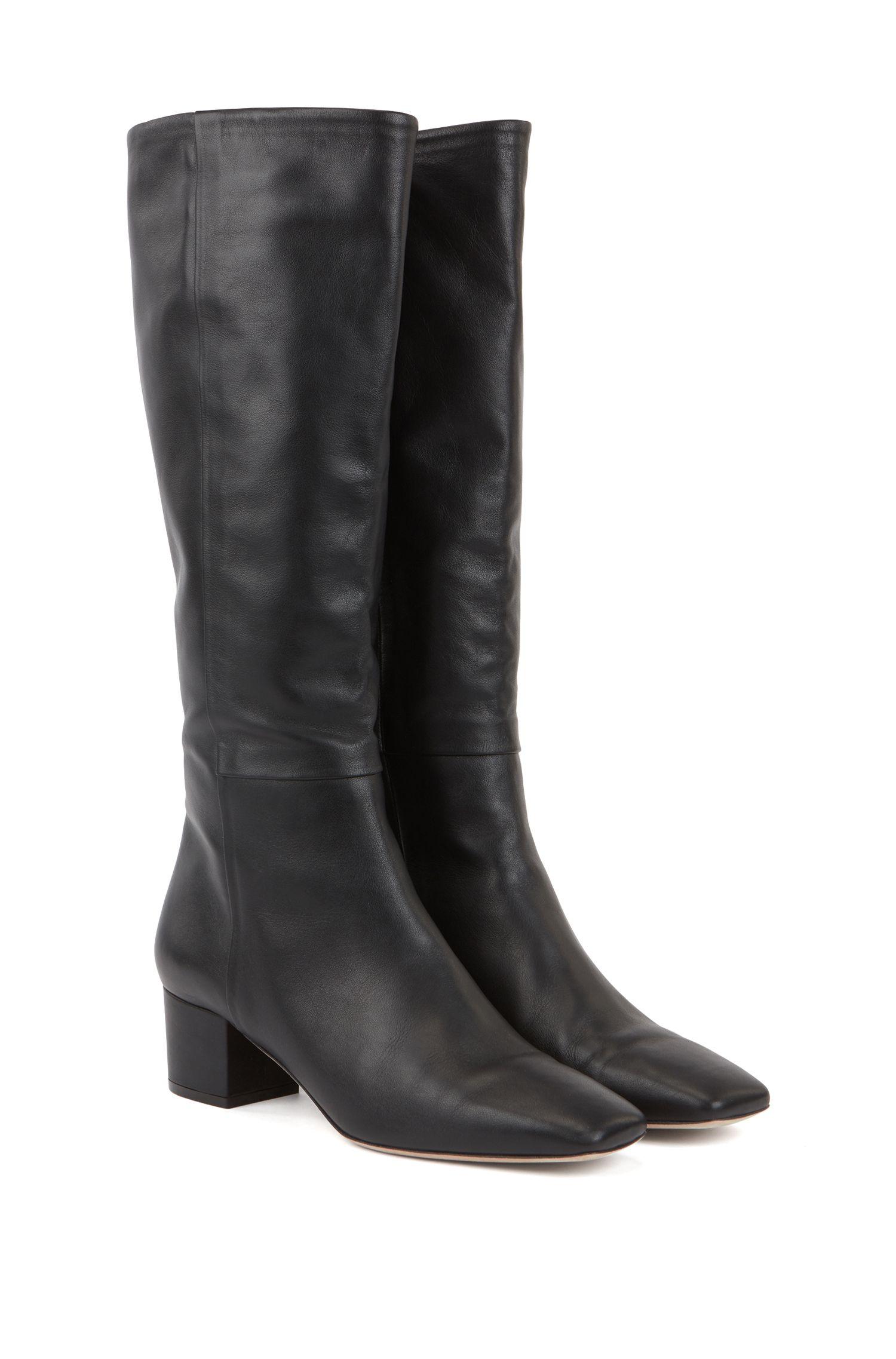 yes boss knee high platform boots