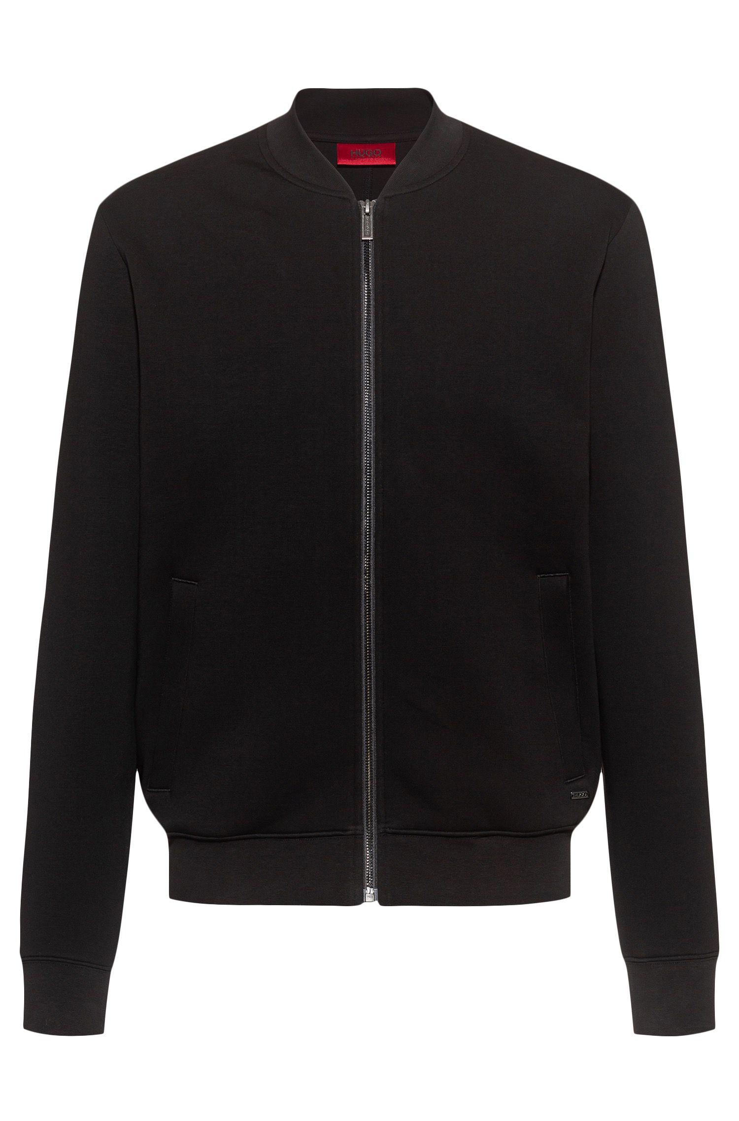 BOSS by Hugo Boss Relaxed Fit Bomber Jacket In Cotton Blend Jersey in