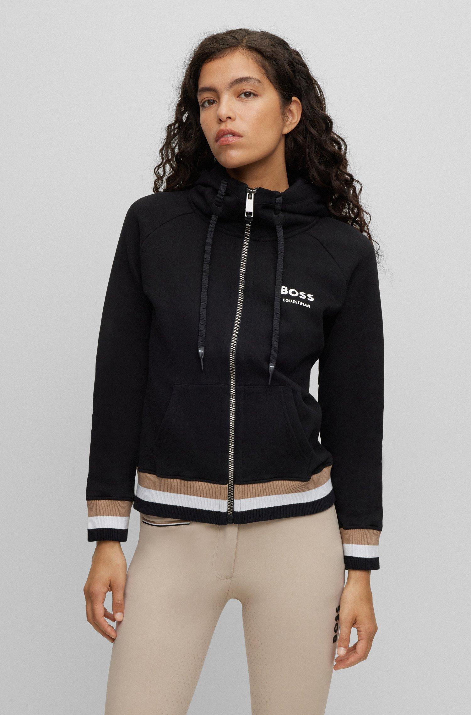 Hugo boss hooded sweatshirt 2024 with logo and reflective detailing