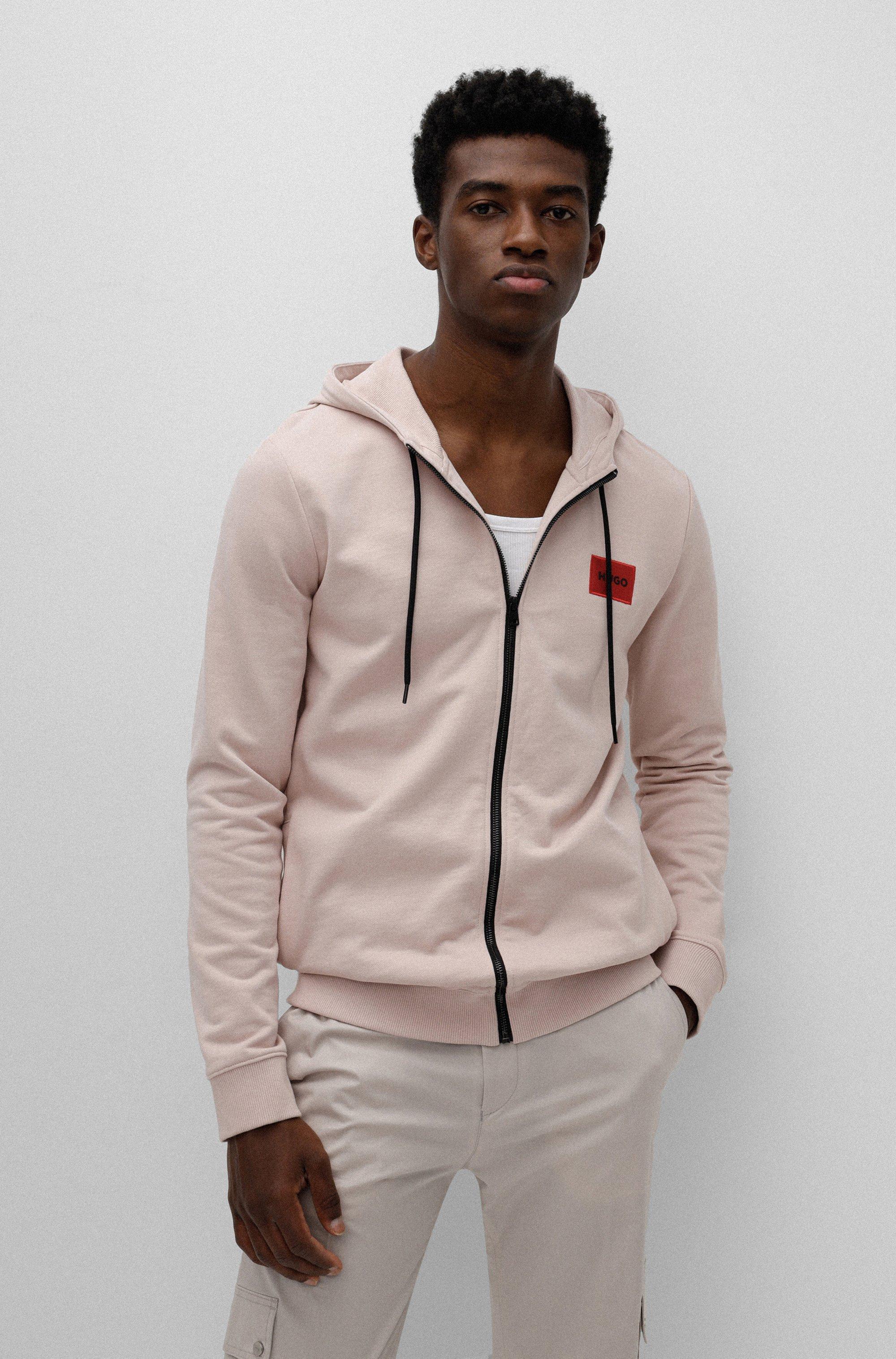 hugo boss pink hoodie mens