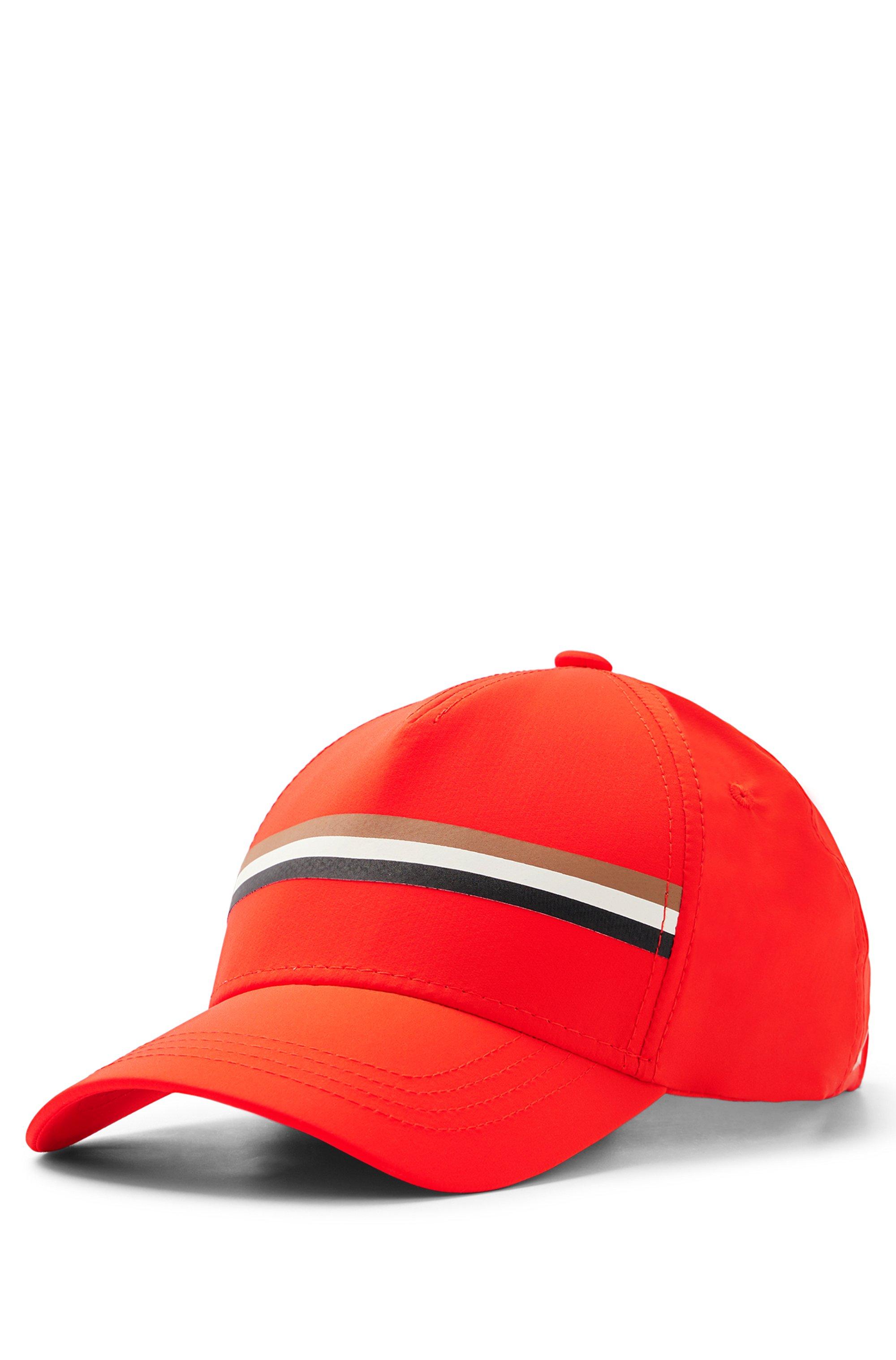 BOSS by HUGO BOSS X Matteo Berrettini Signature-stripe Cap In Stretch  Poplin With Logo in Red for Men | Lyst