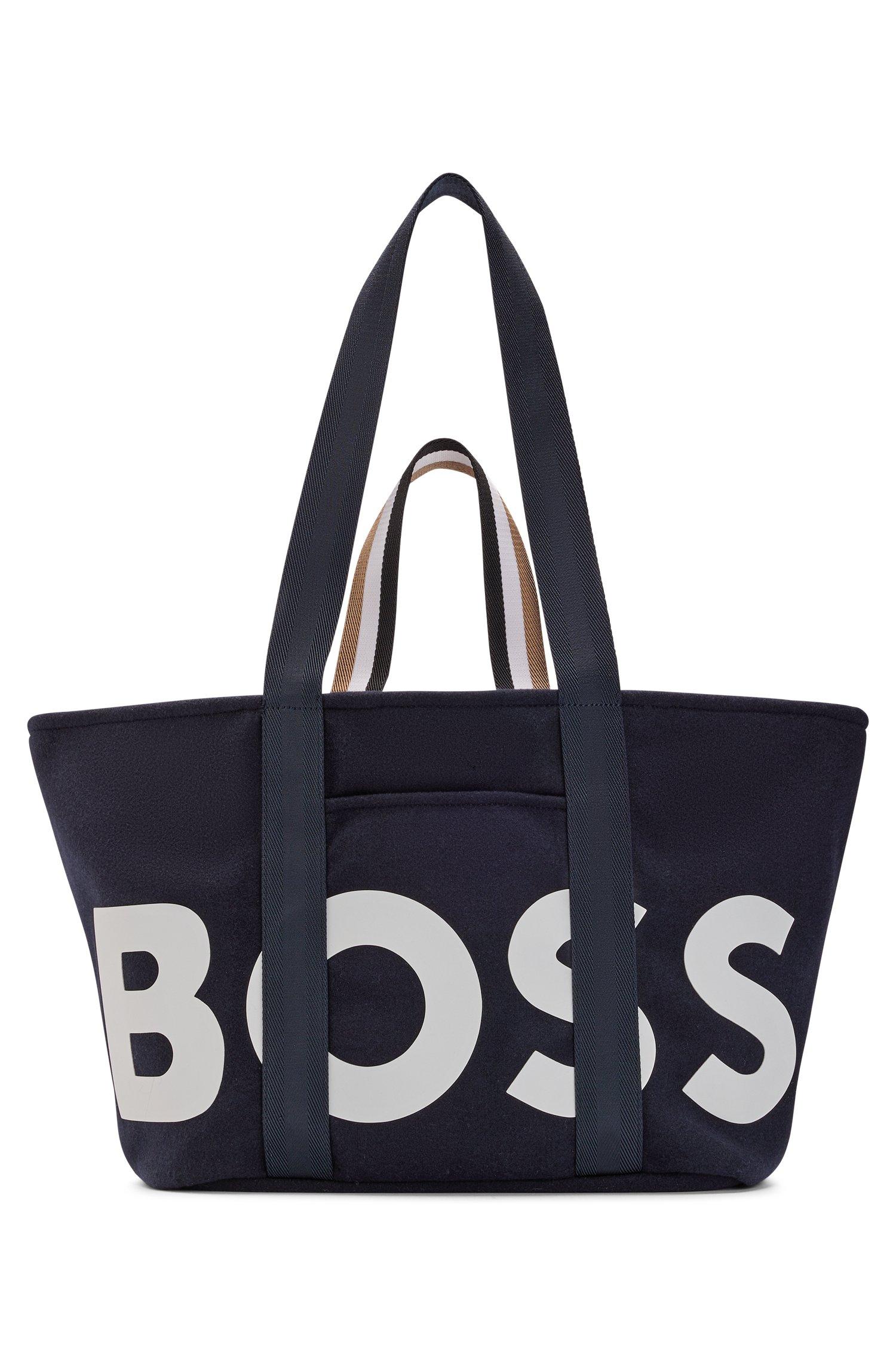 BOSS by HUGO BOSS Tote Bag In Recycled Fabric With Contrast Logo in Black Lyst Australia
