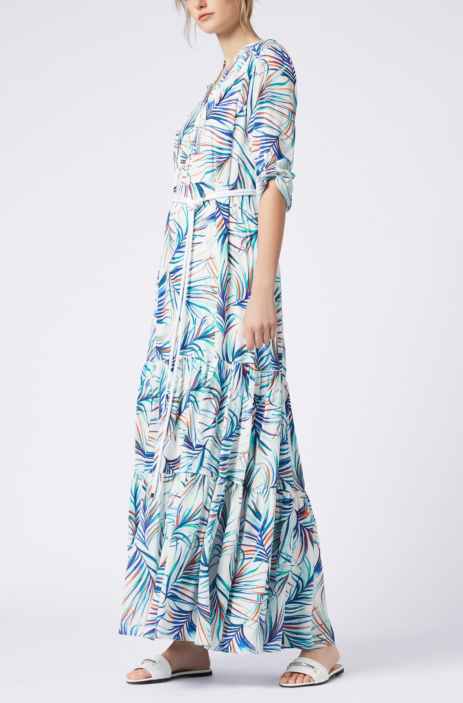 Hugo Boss Long-sleeved Silk Maxi Dress 