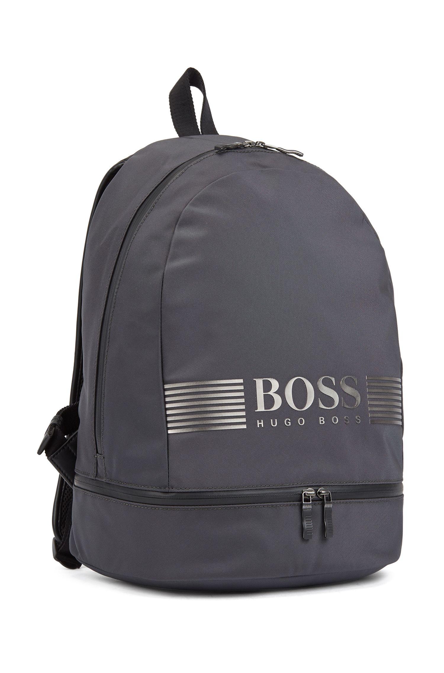 BOSS Synthetic Logo Backpack In Structured Nylon With Top Handle in ...