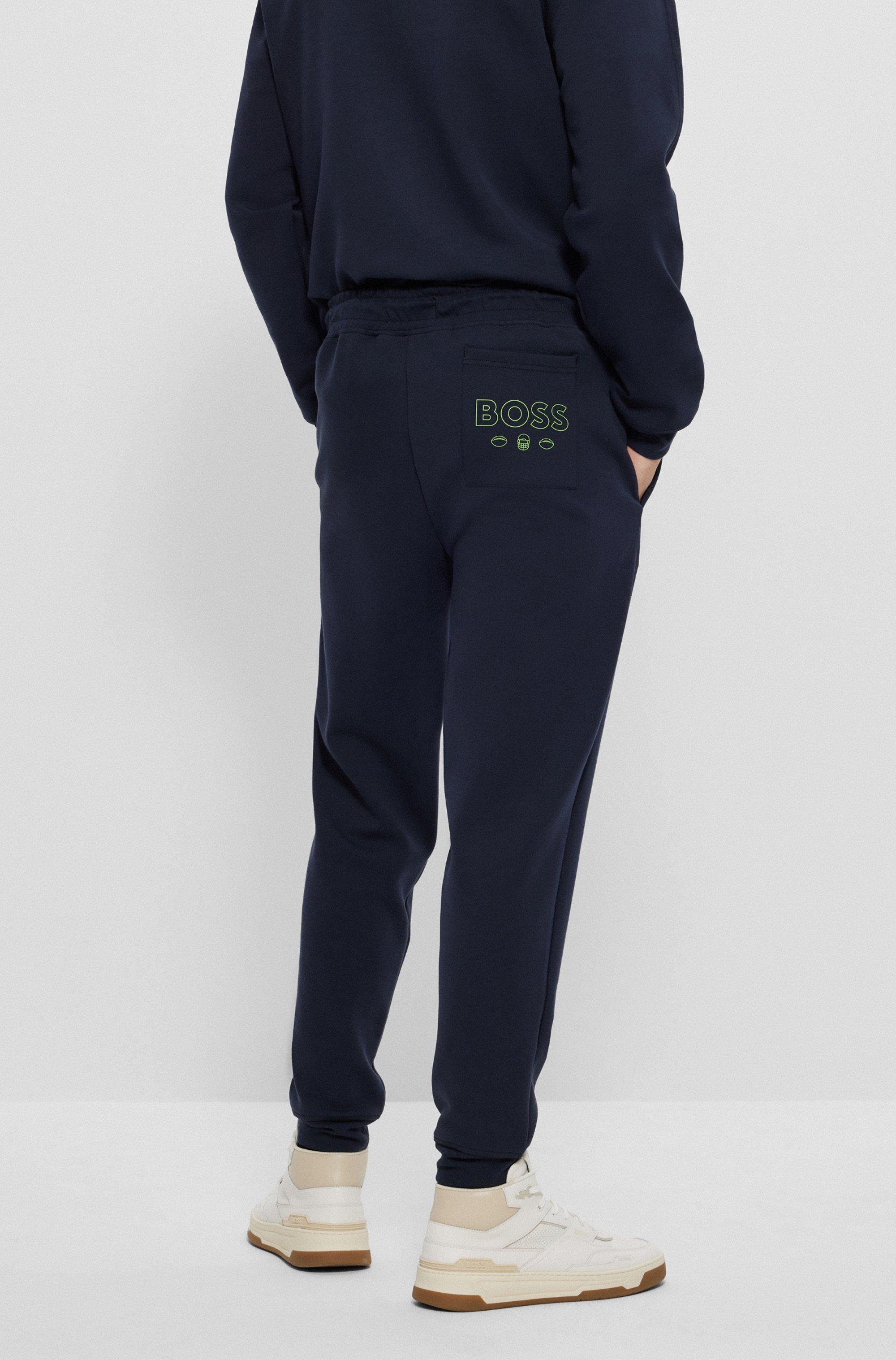 BOSS by HUGO BOSS Boss X Nfl Cotton-blend Tracksuit Bottoms With  Collaborative Branding in Blue for Men | Lyst