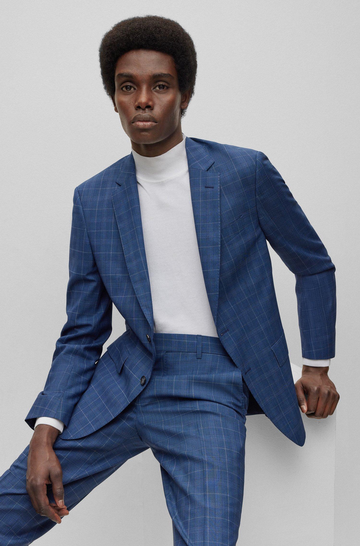 hugo boss checkered suit