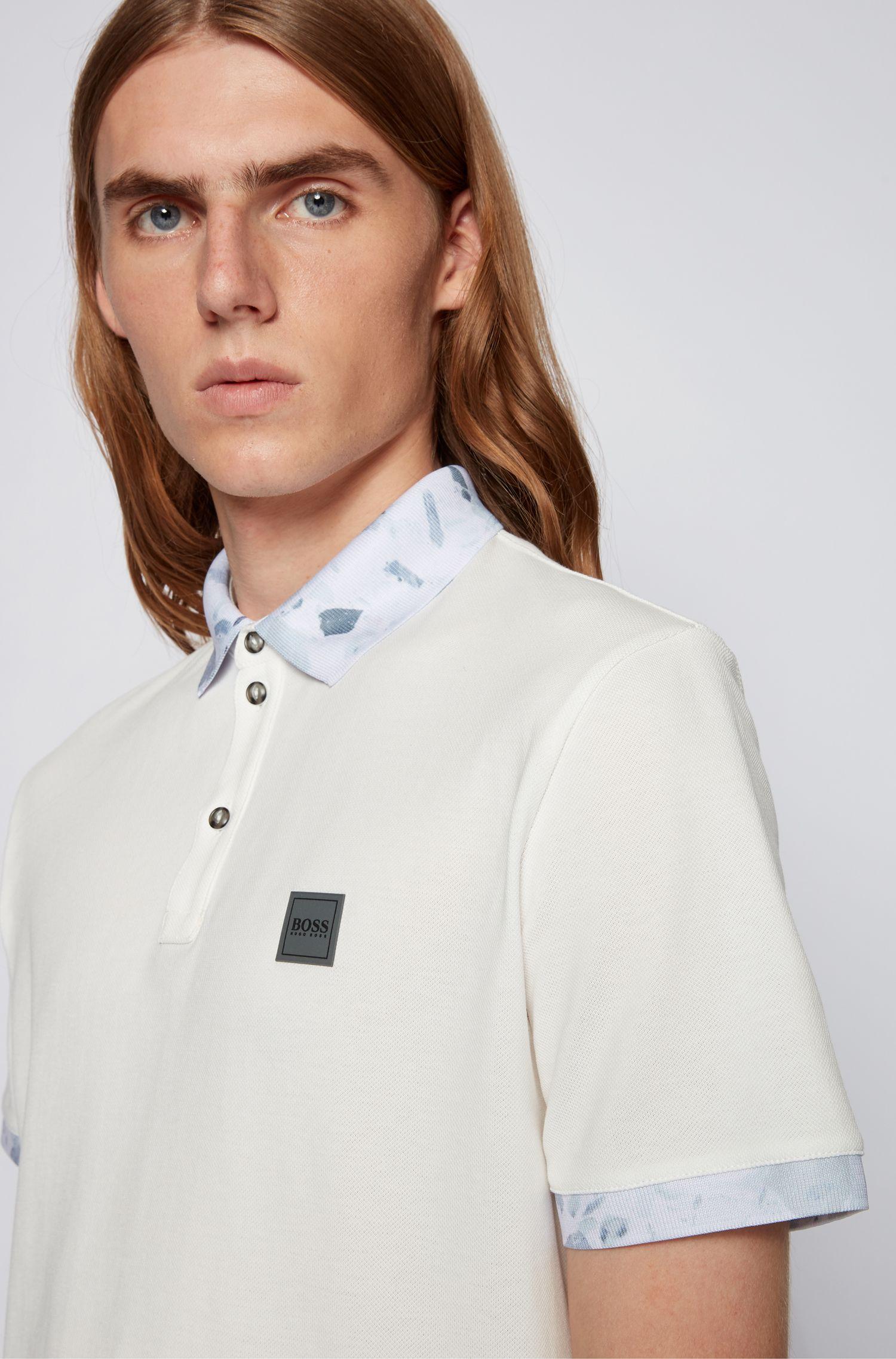 hugo boss white collar shirt
