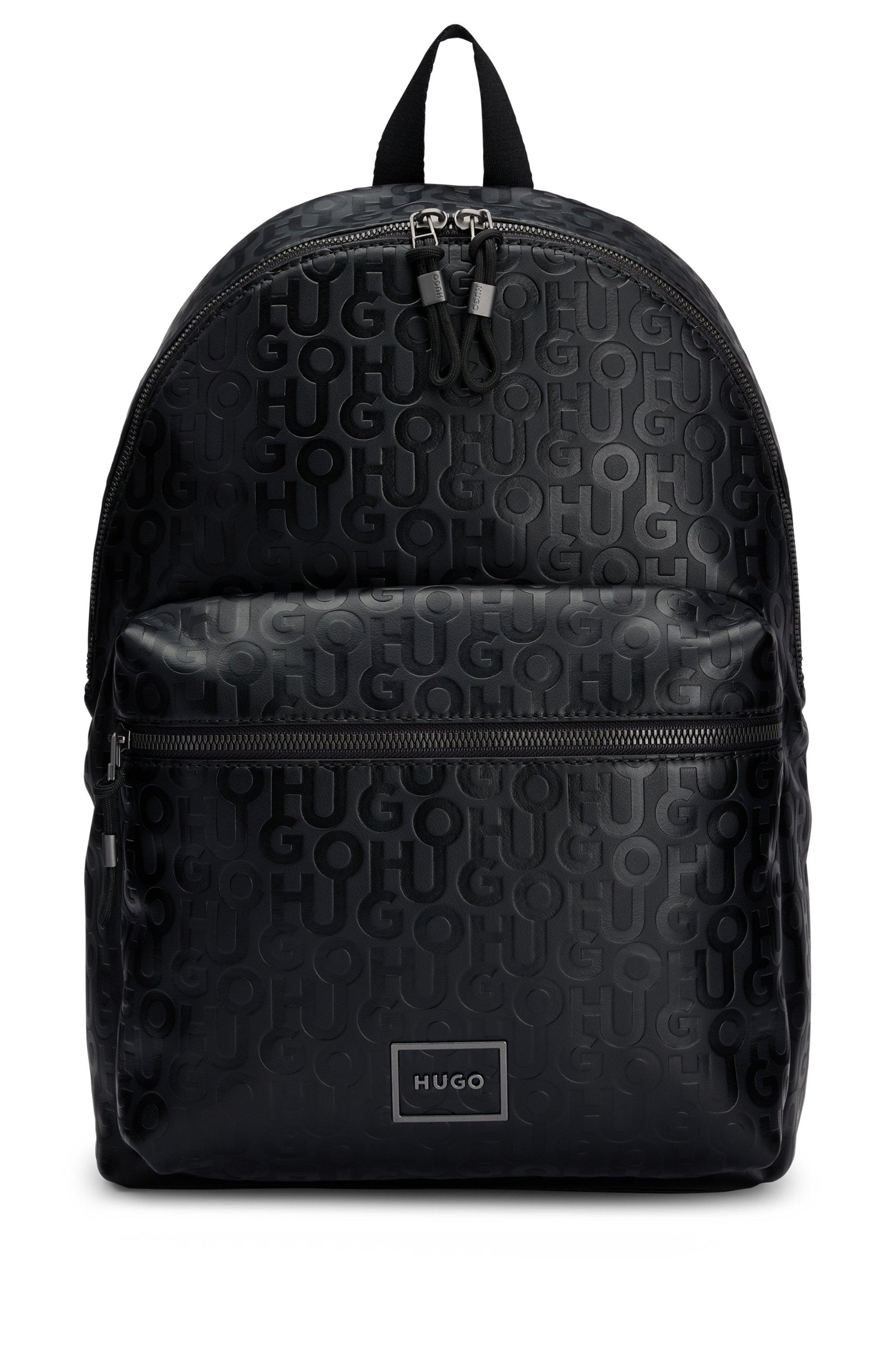 BOSS by HUGO BOSS Stacked-logo Embossed Backpack With Framed Logo in ...