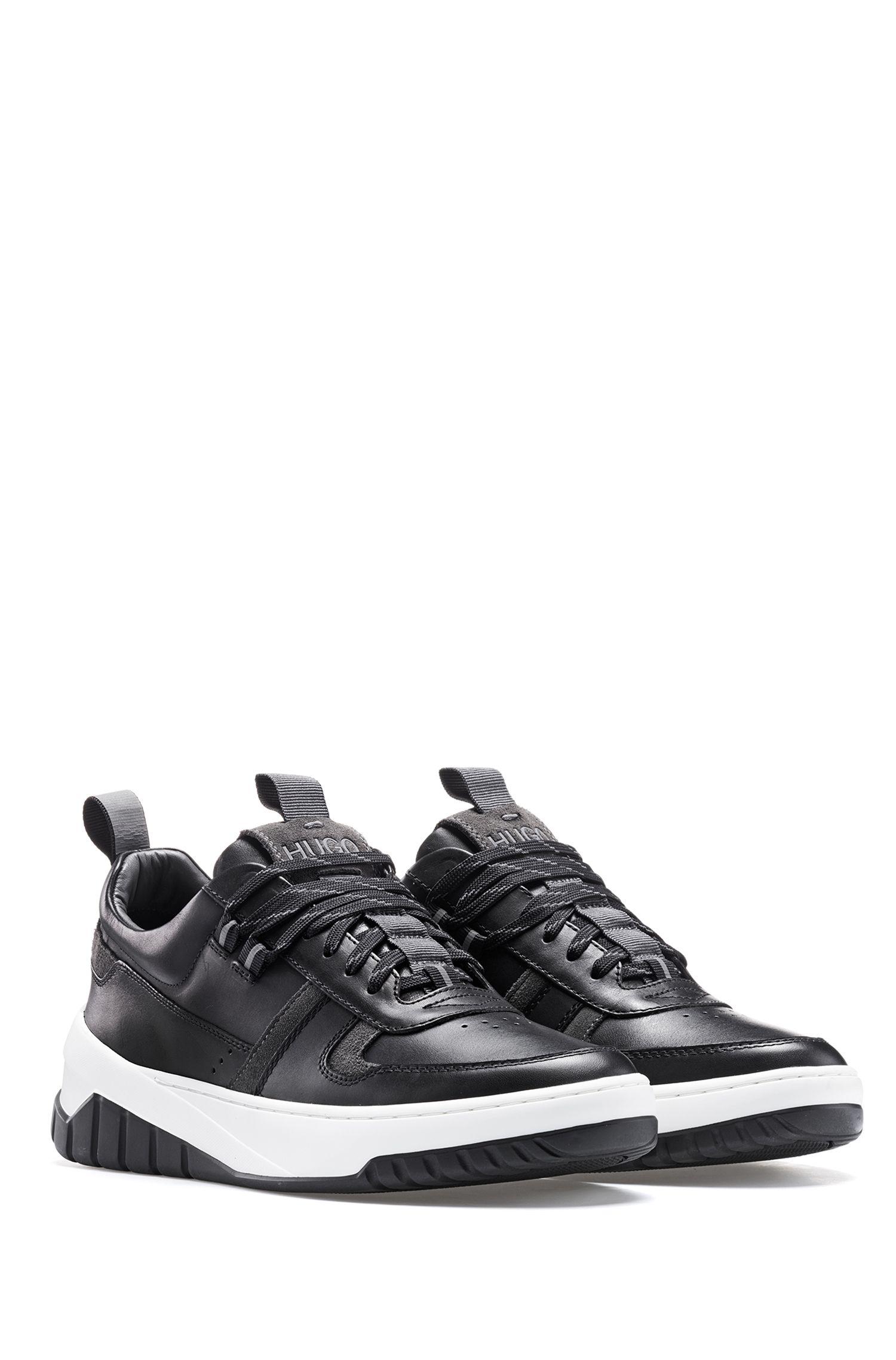BOSS by Hugo Boss Tennis Inspired Trainers In Nappa Leather And Suede ...