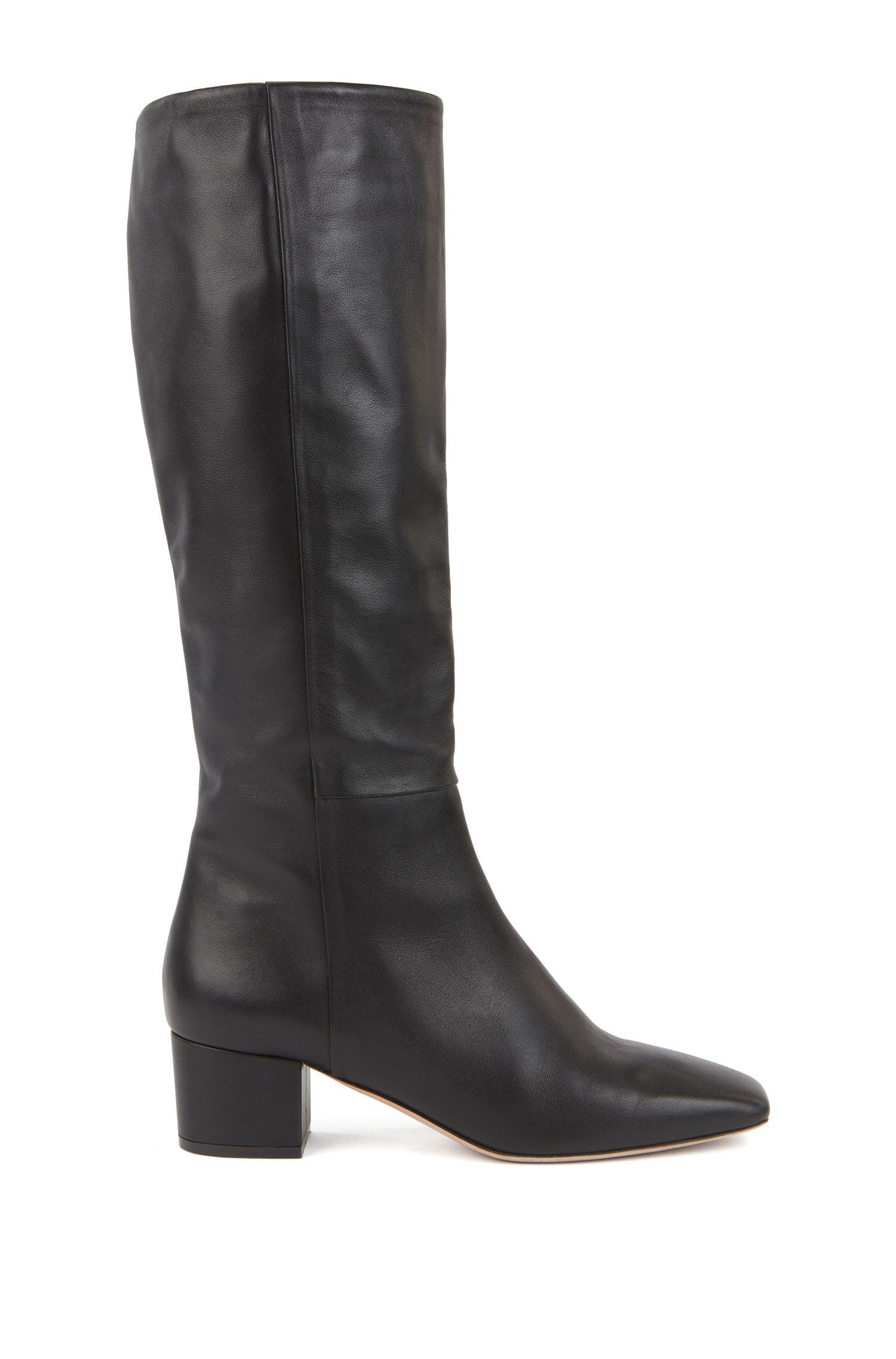 yes boss knee high platform boots