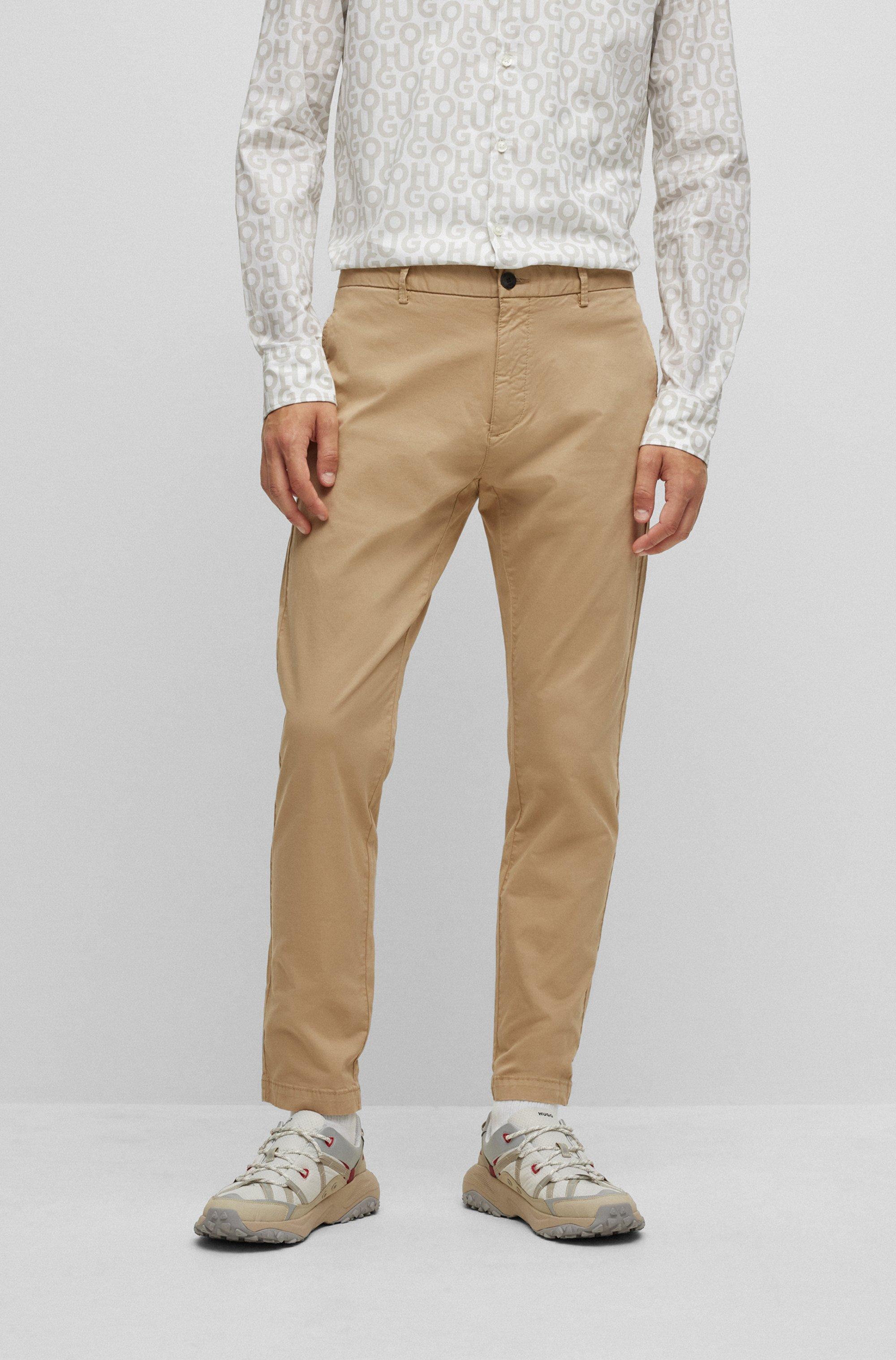 BOSS by HUGO BOSS Slim-fit Trousers In Stretch-cotton Gabardine in