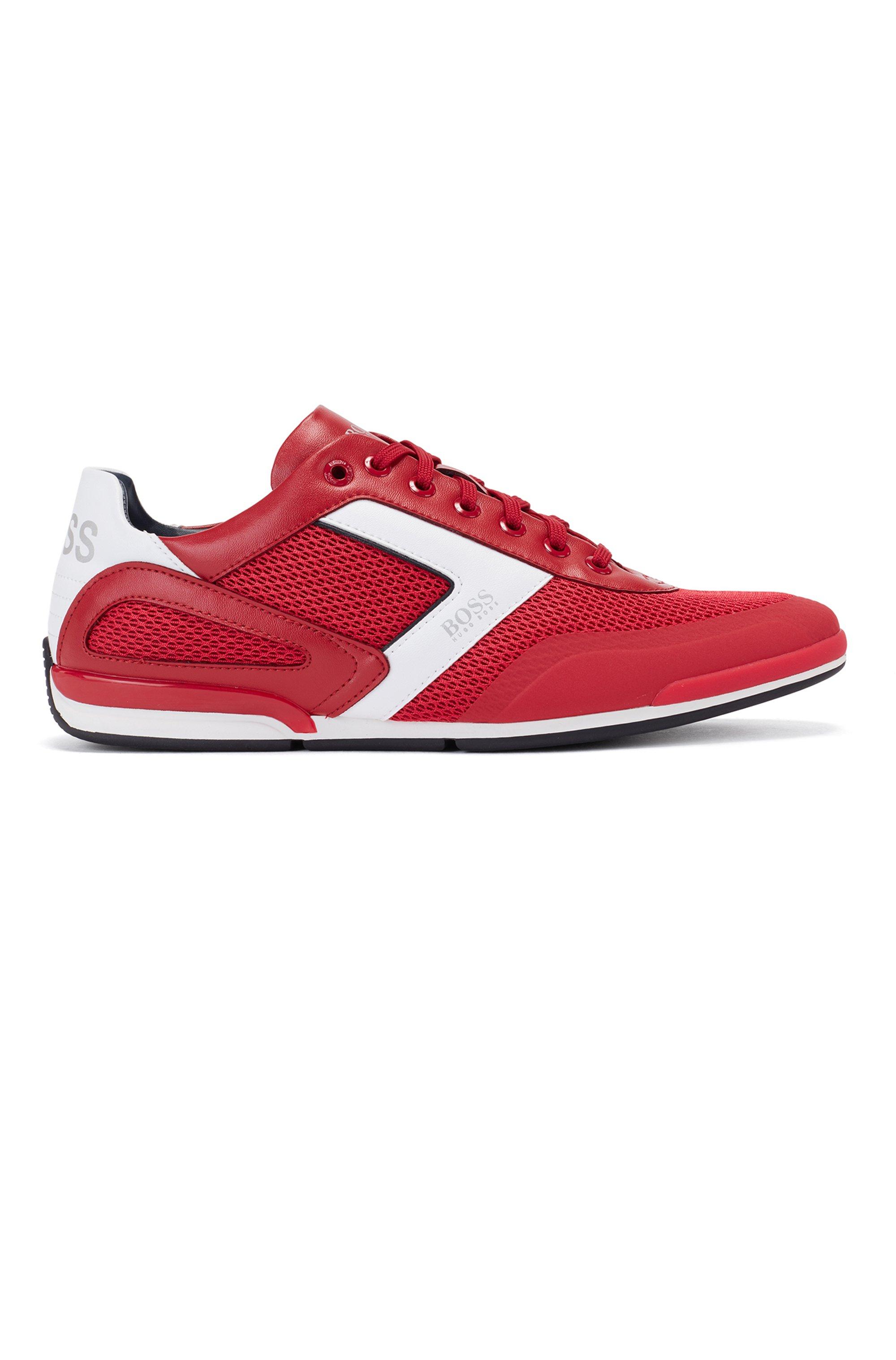 BOSS by HUGO BOSS Hybrid Trainers With Reflective Details And Backtab Logo-  Red Men's Sneakers Size 11 for Men | Lyst