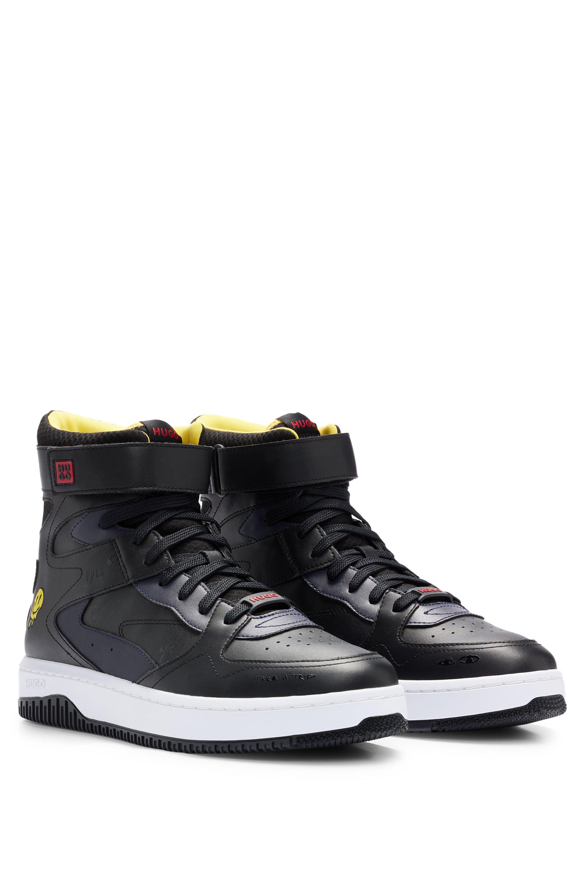 BOSS by HUGO BOSS Basketball-inspired High-top Trainers With Branded  Details in Black for Men | Lyst
