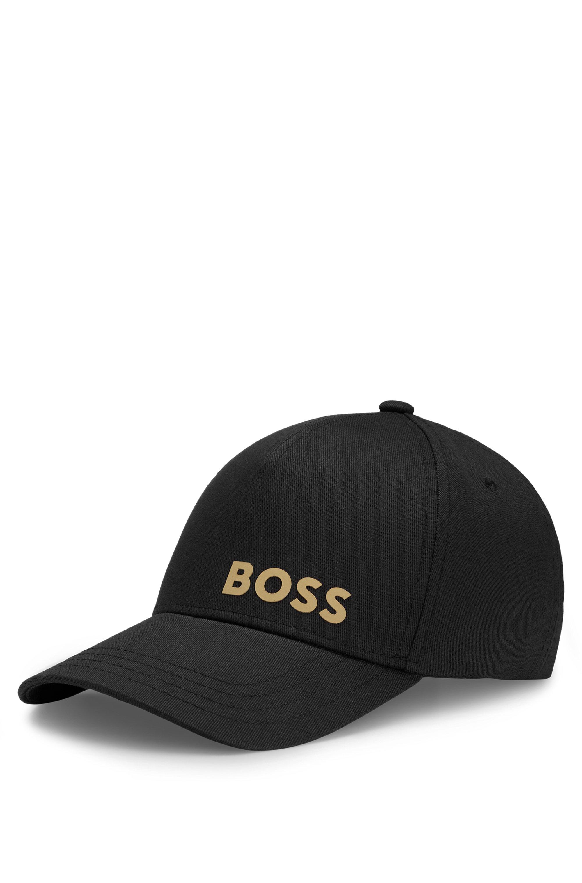 BOSS by HUGO BOSS Cotton-twill Cap With Mixed Logos in Black for Men | Lyst