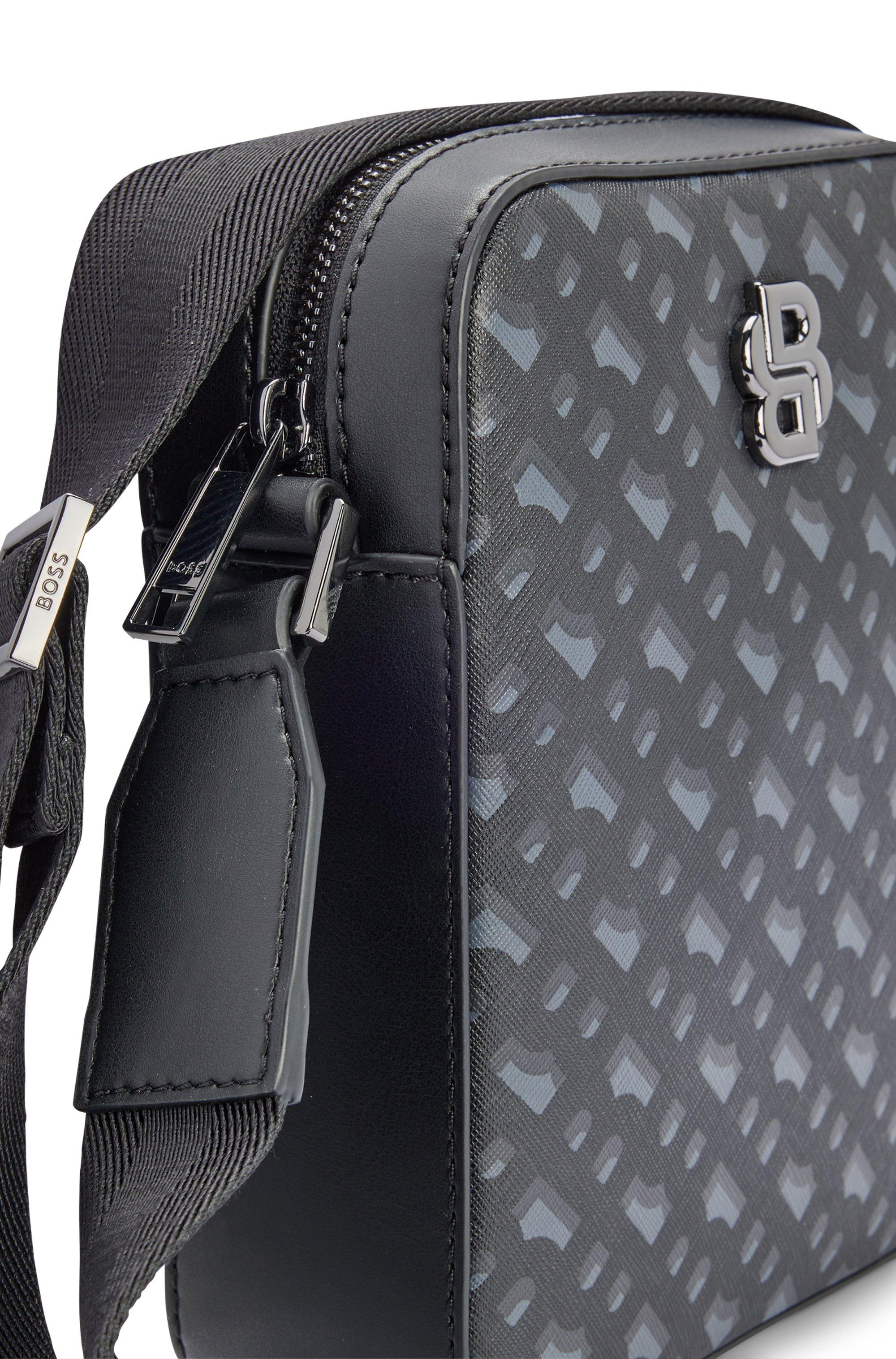 BOSS Monogram pattern Reporter Bag With Signature Hardware in Gray for Men Lyst