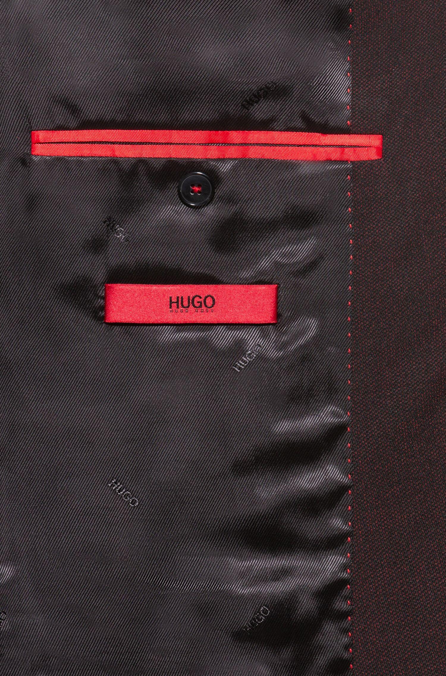 HUGO Extra-slim-fit Suit In A Virgin-wool Blend in Dark Red (Red) for ...