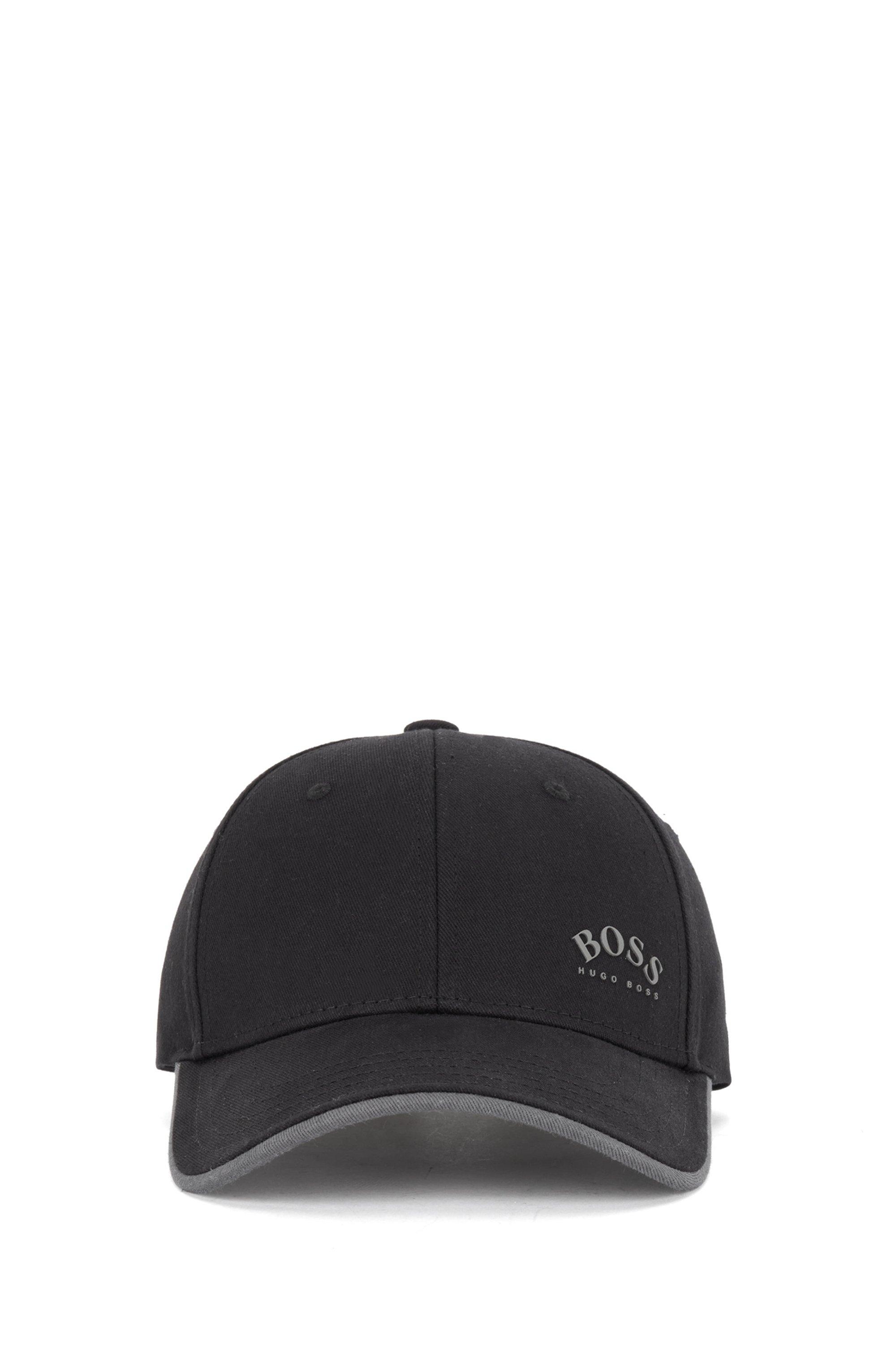 BOSS by HUGO BOSS Logo Print Cap In Cotton Twill With Contrast Accents in  Black for Men | Lyst