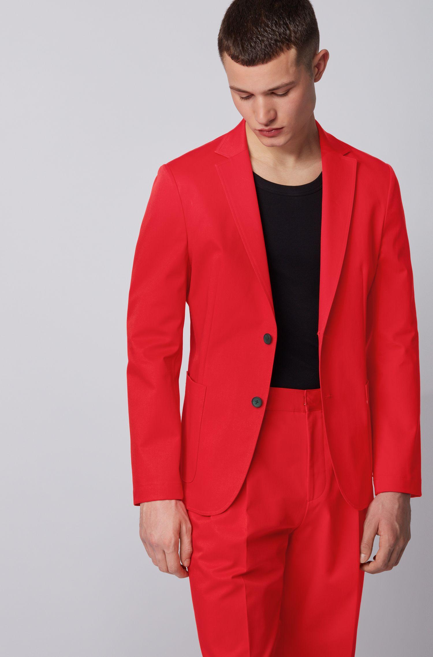 BOSS by Hugo Boss Slim Fit Jacket In Stretch Cotton in Red for Men - Lyst
