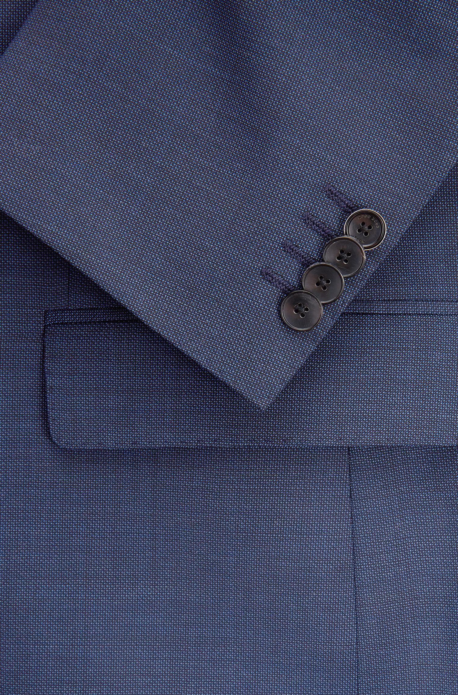 BOSS by Hugo Boss Regular-fit Suit In Micro-pattern Virgin Wool in Dark ...