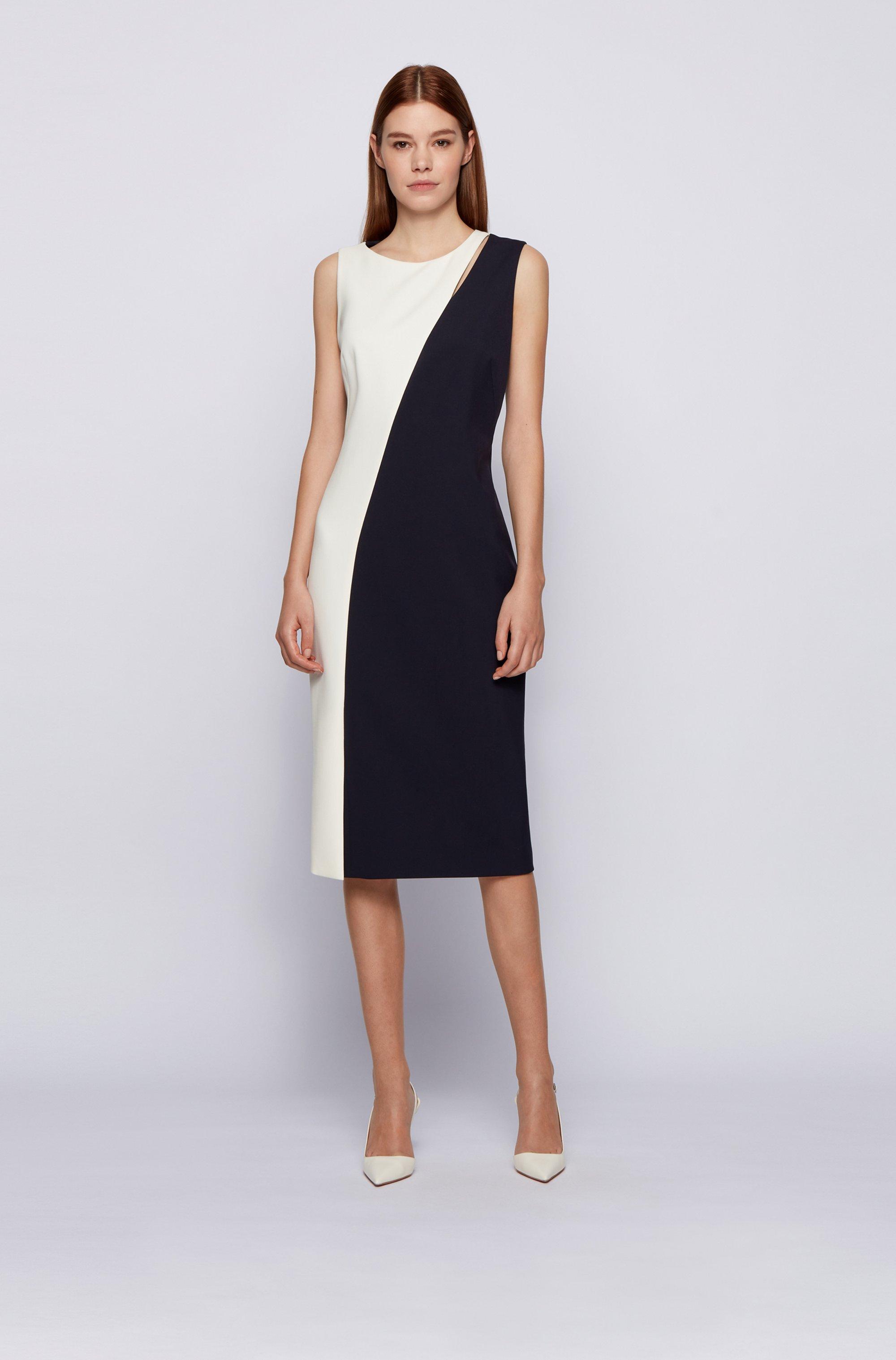 BOSS by HUGO BOSS Cutout-detail Shift Dress In A Colour-blocked Style in  Blue | Lyst