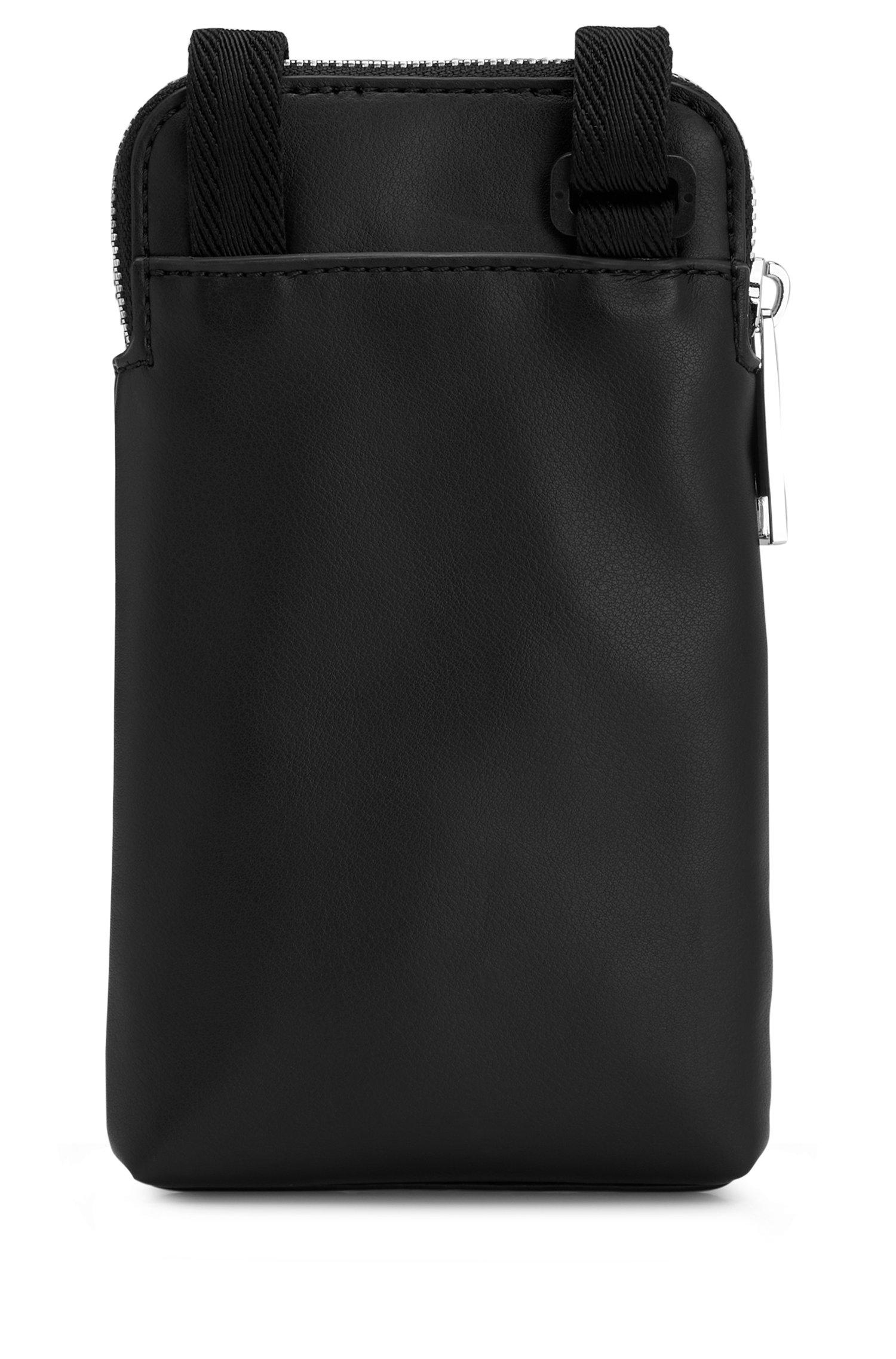 BOSS by HUGO BOSS Fauxleather Neck Pouch With Perforated Signature