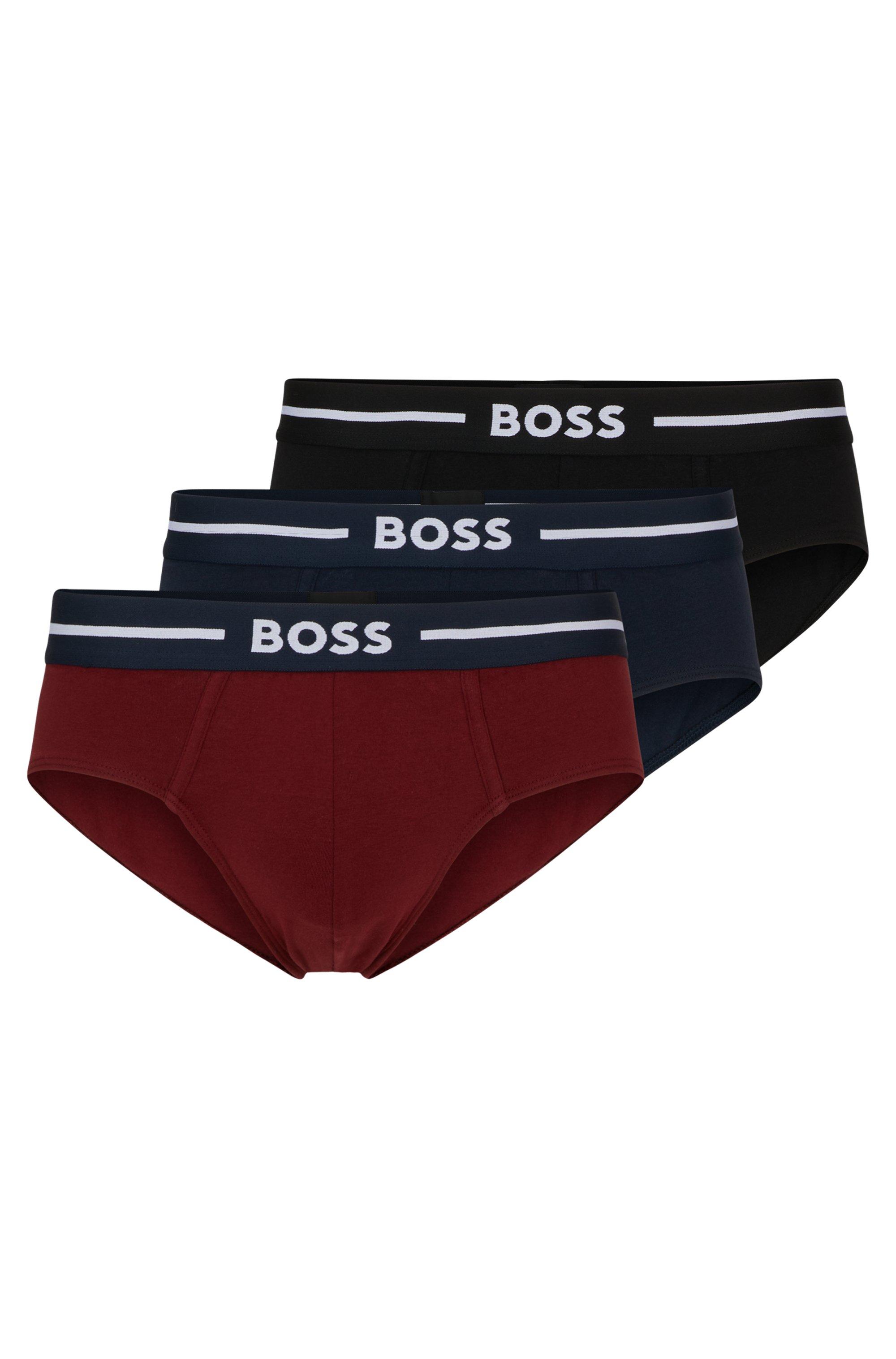 BOSS by HUGO BOSS Threepack Of Stretchcotton Briefs With Logo