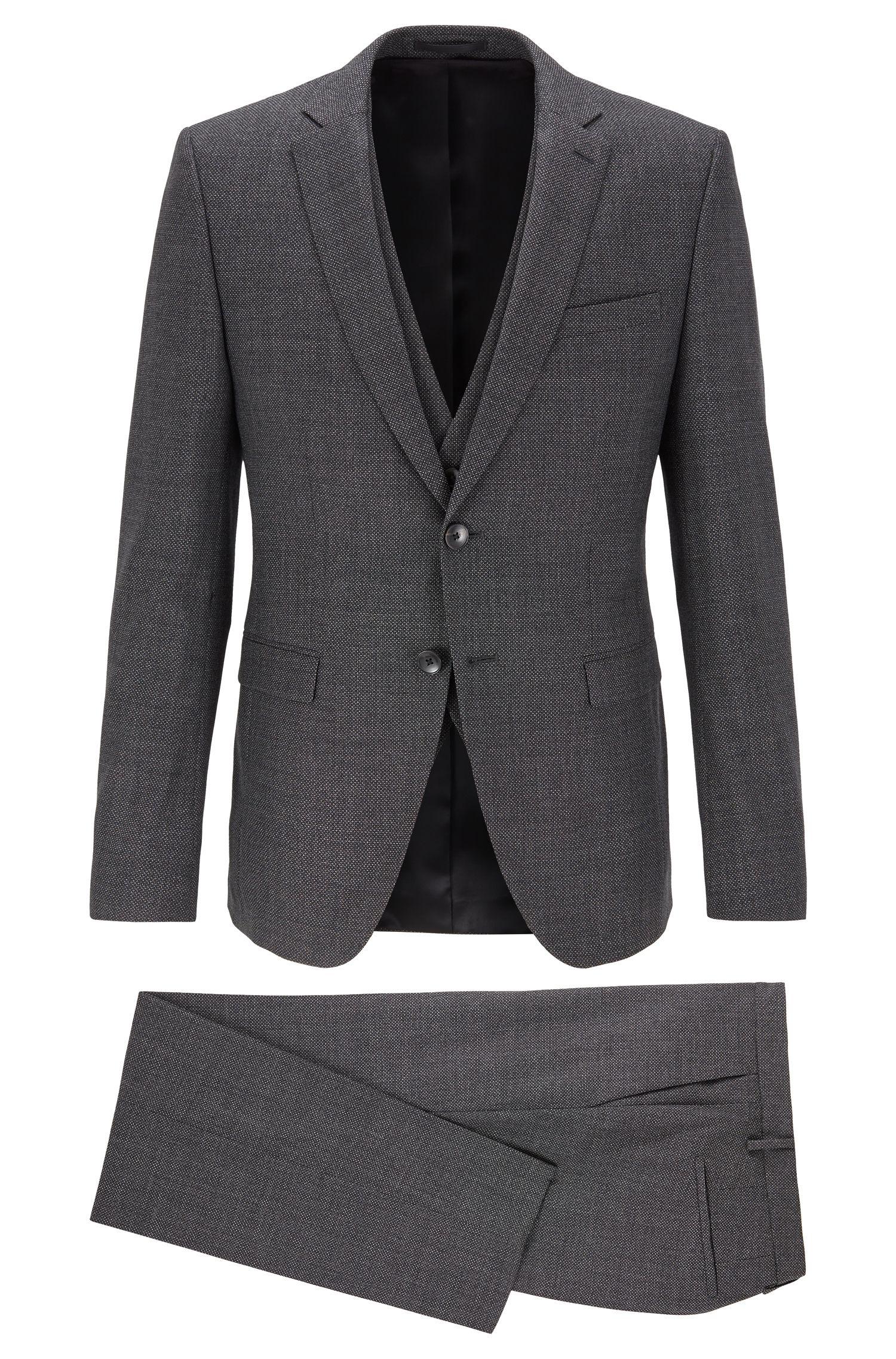 BOSS by Hugo Boss Extra Slim Fit Three Piece Suit In Virgin Wool in