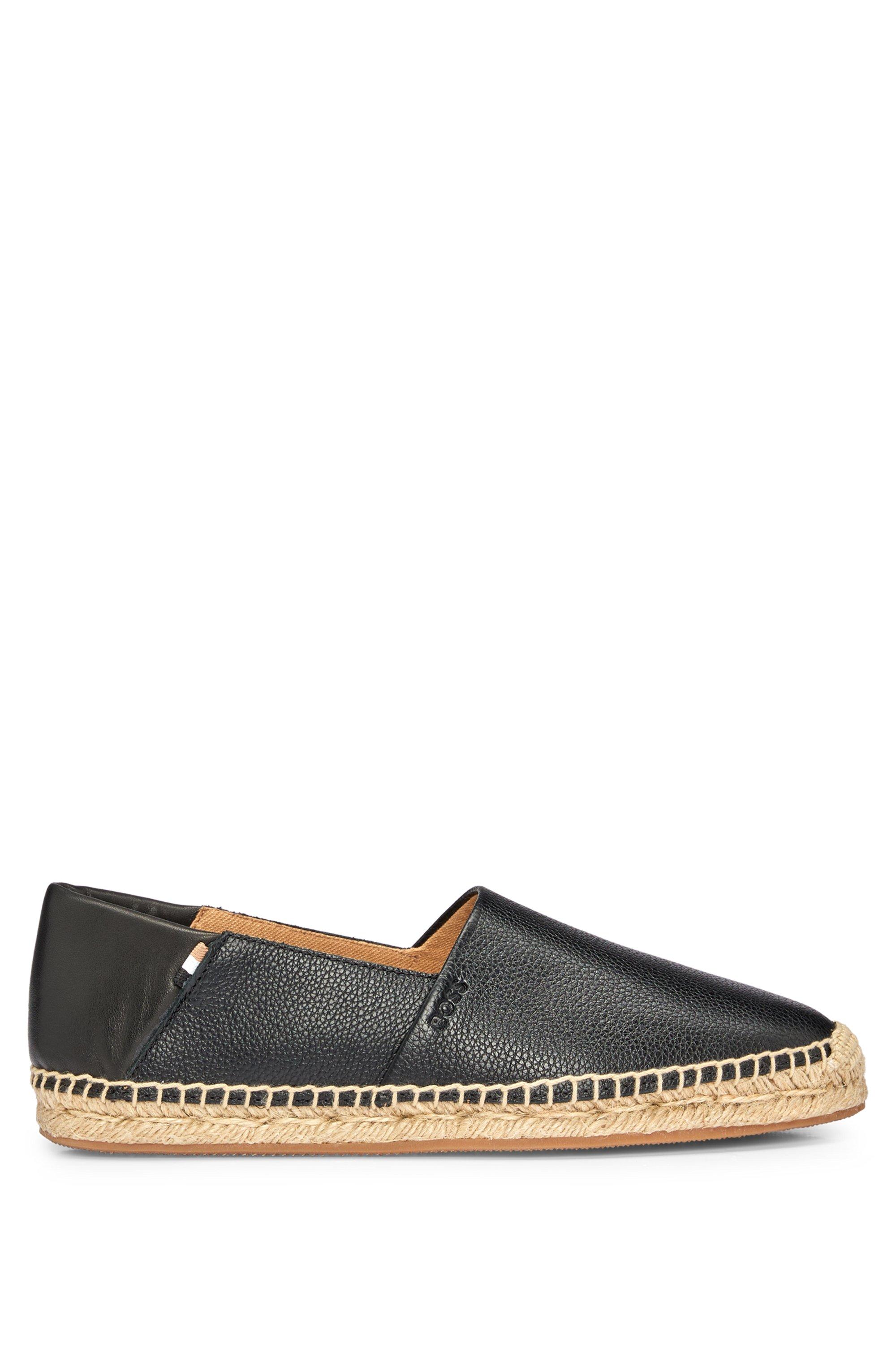 BOSS by HUGO BOSS Slip-on Espadrilles In Leather With Signature Details ...