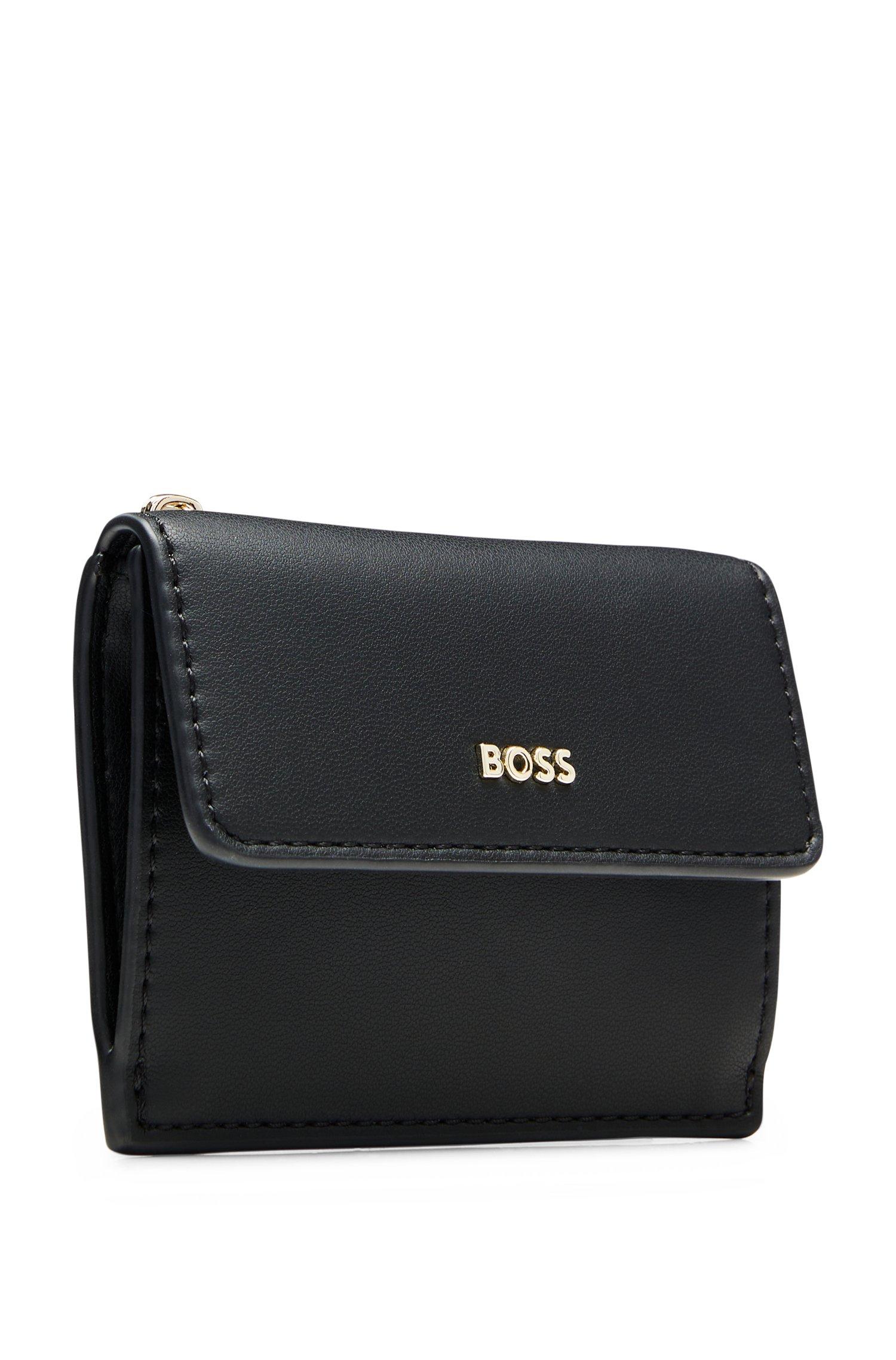 Hugo Boss Wallet Black Leather Wallet With Coin Pouch Hugo Boss