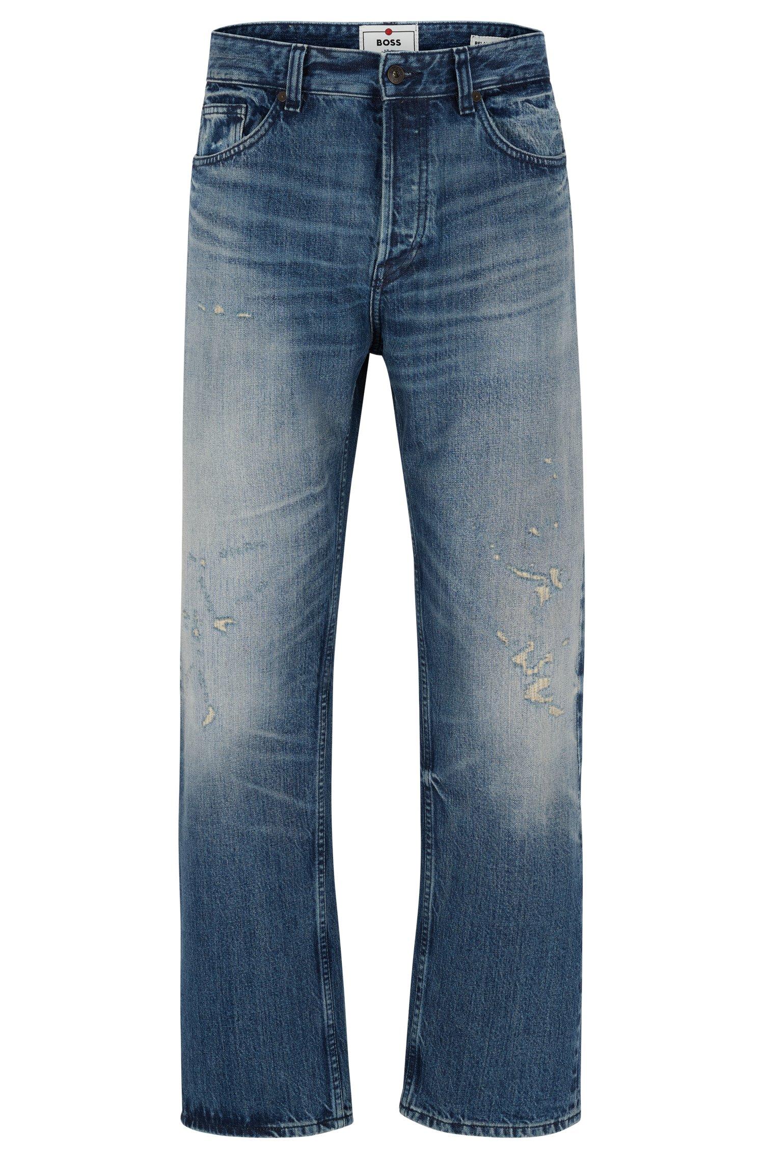 BOSS Relaxed fit Jeans In Japanese Ring spun Selvedge Denim in Blue for Men Lyst UK